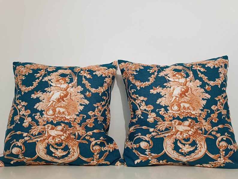 Housse de coussin - Ludivine Toile de Jouy