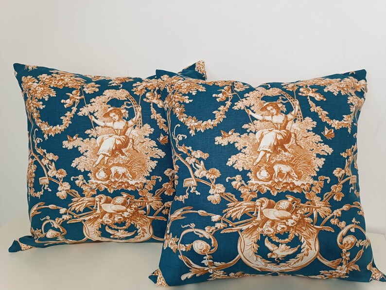 Housse de coussin - Ludivine Toile de Jouy
