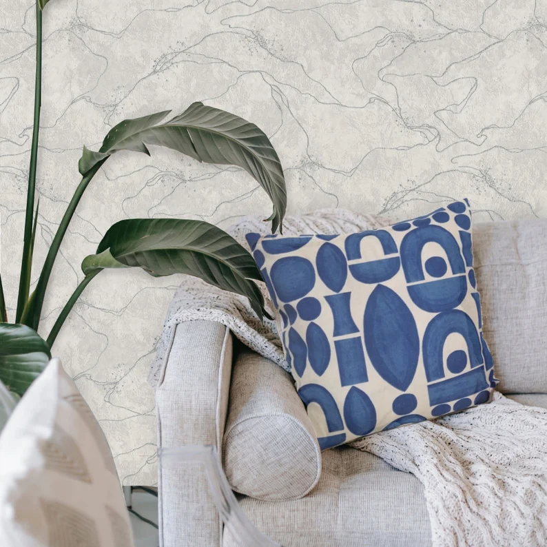 Housse de coussin - Geo Blue