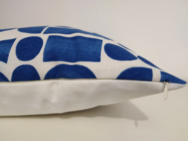 Housse de coussin - Geo Blue