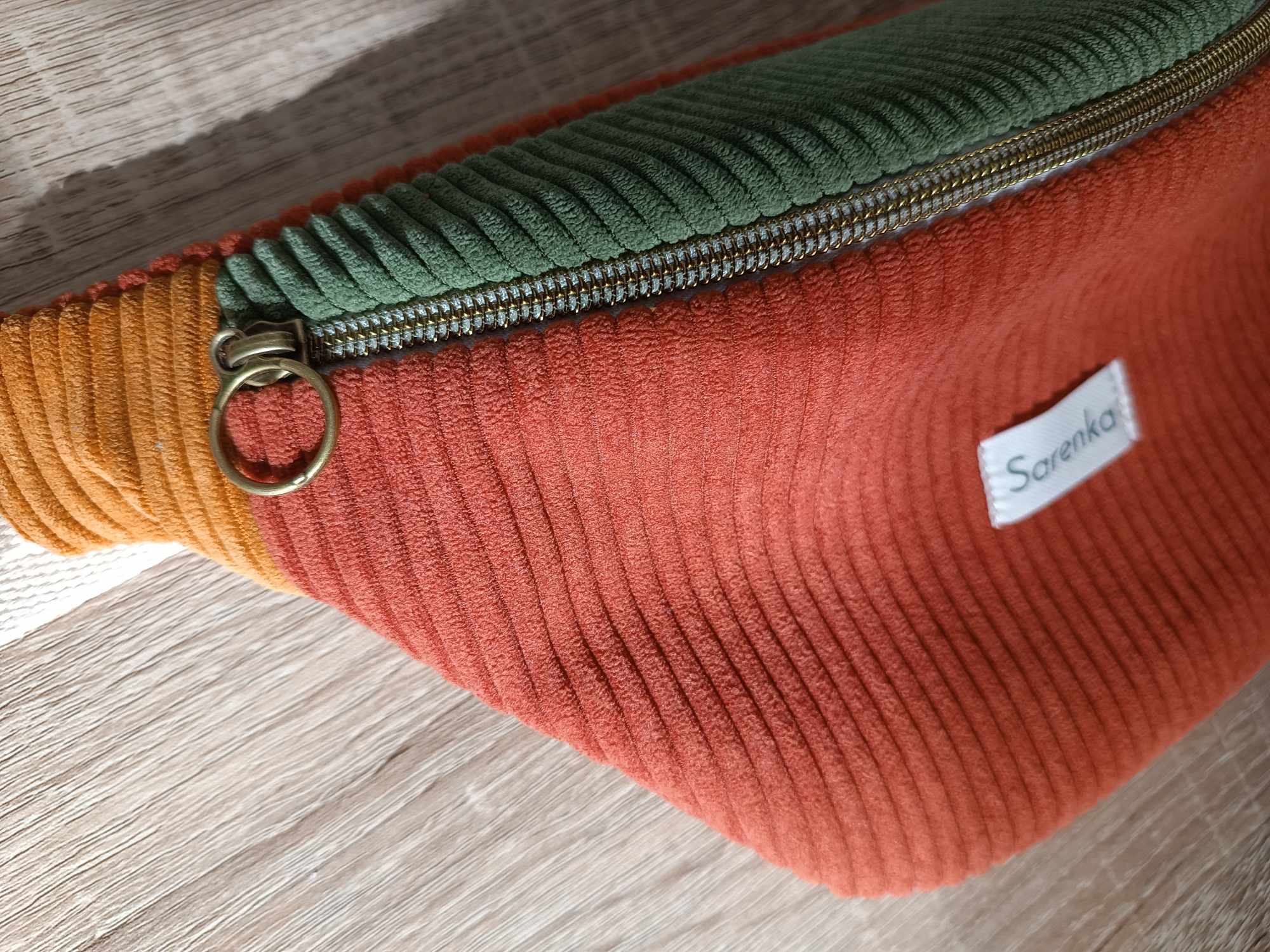 Sac Banane - Velours - Trio de couleurs - Citrouille