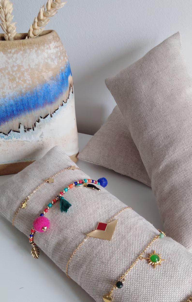 Présentoir - Coton effet lin