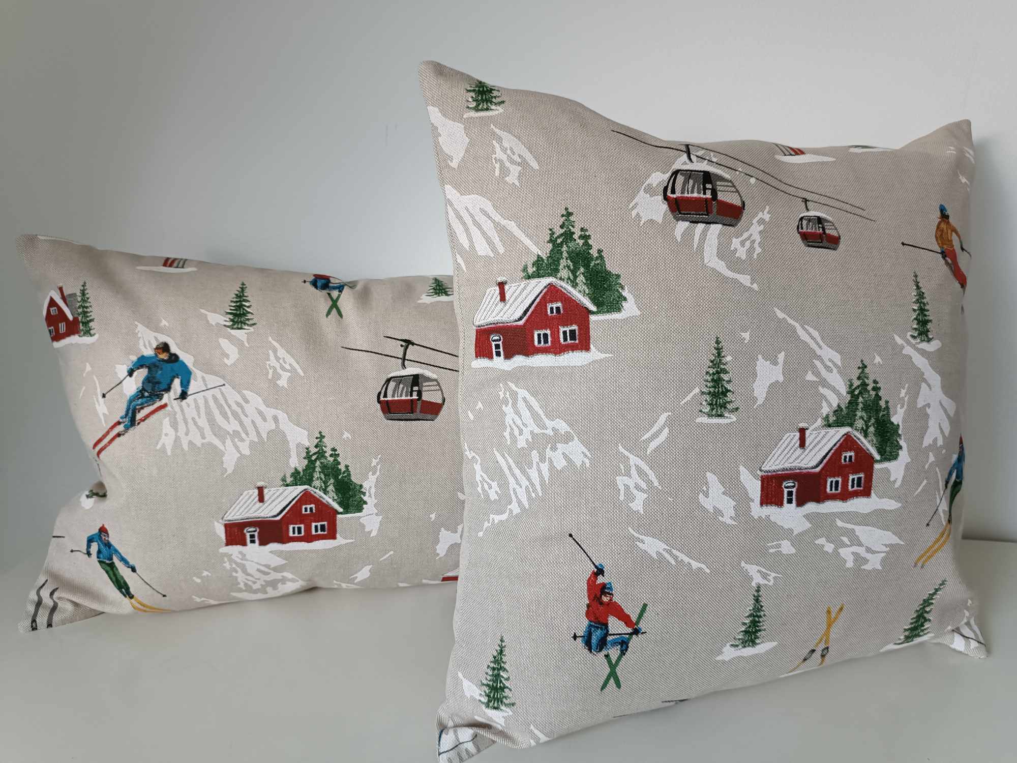 Housse de coussin - Piste de ski
