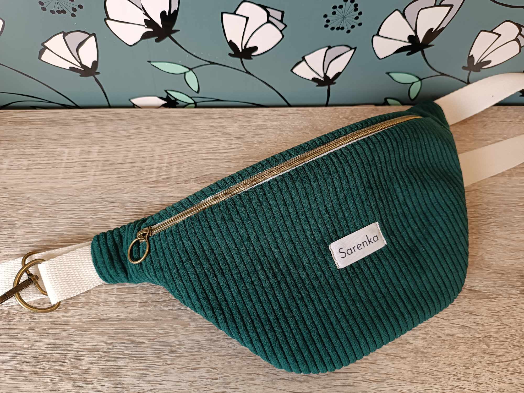 Sac Banane - Velours - Les unies - Vert Sapin