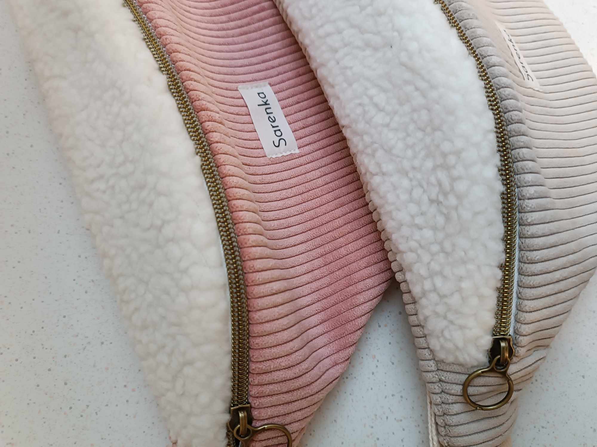 Sac Banane - Alberta - Duo velours/moumoute