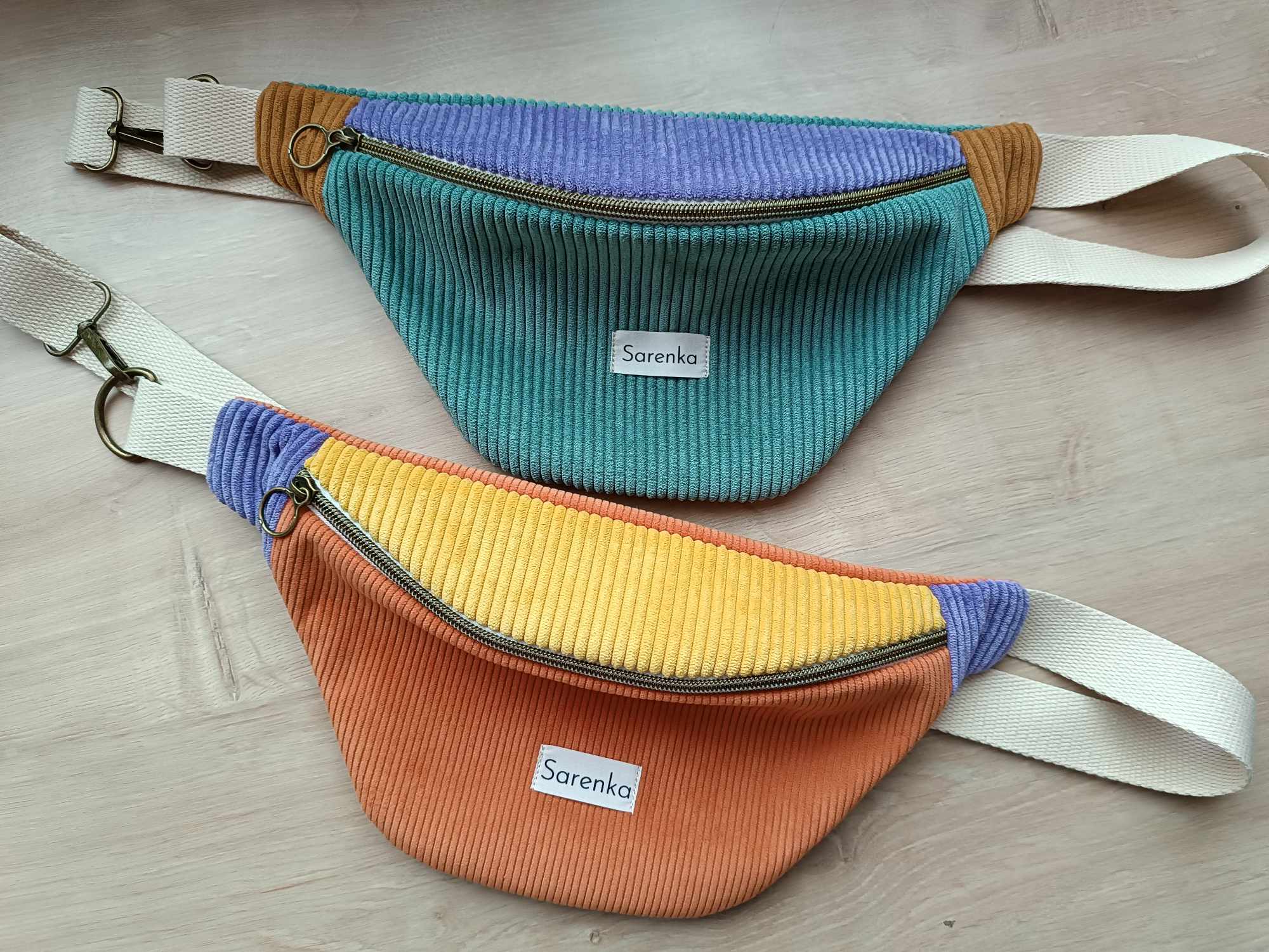 Sac Banane - Velours - Trio fluo