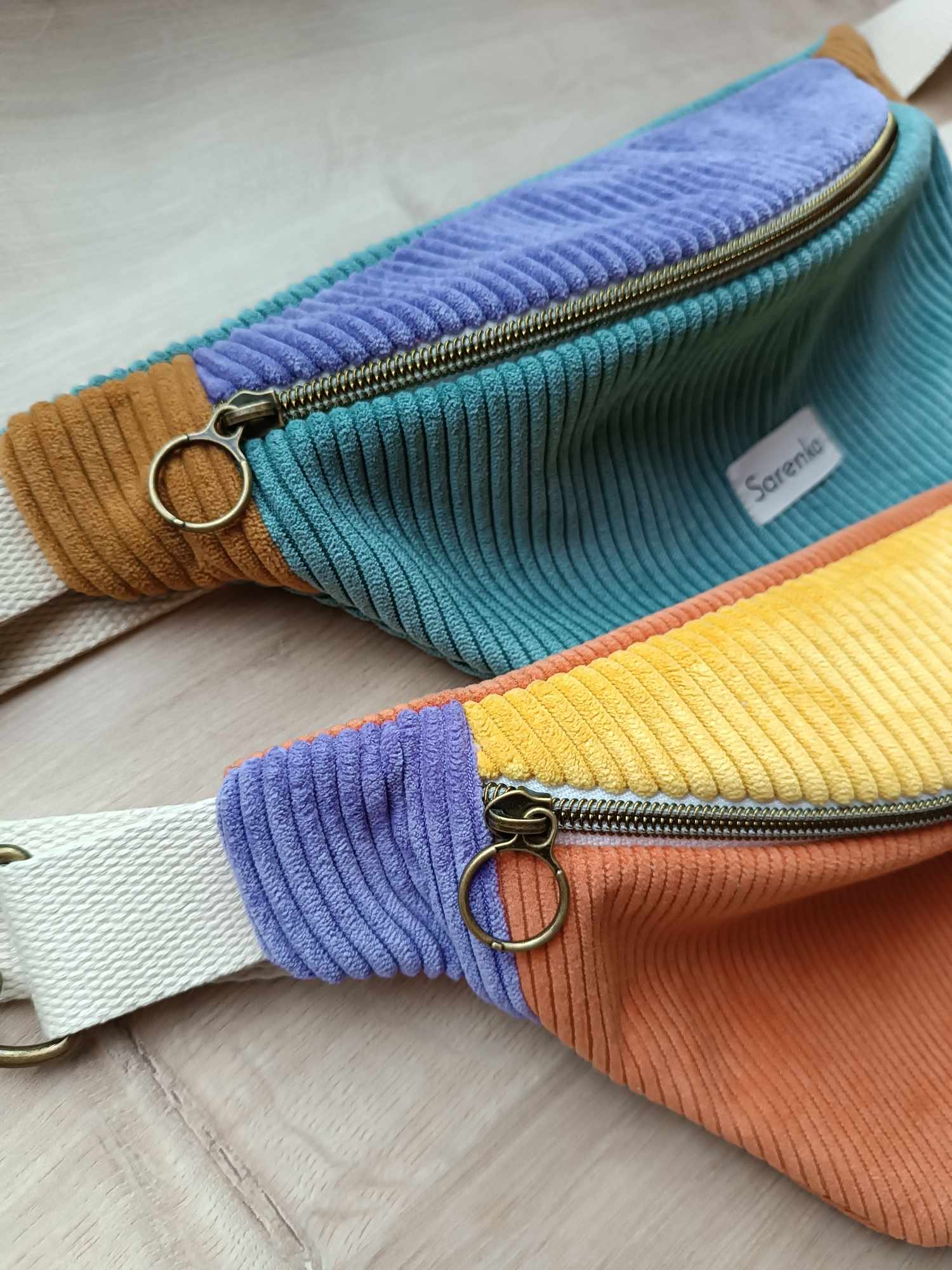 Sac Banane - Velours - Trio fluo