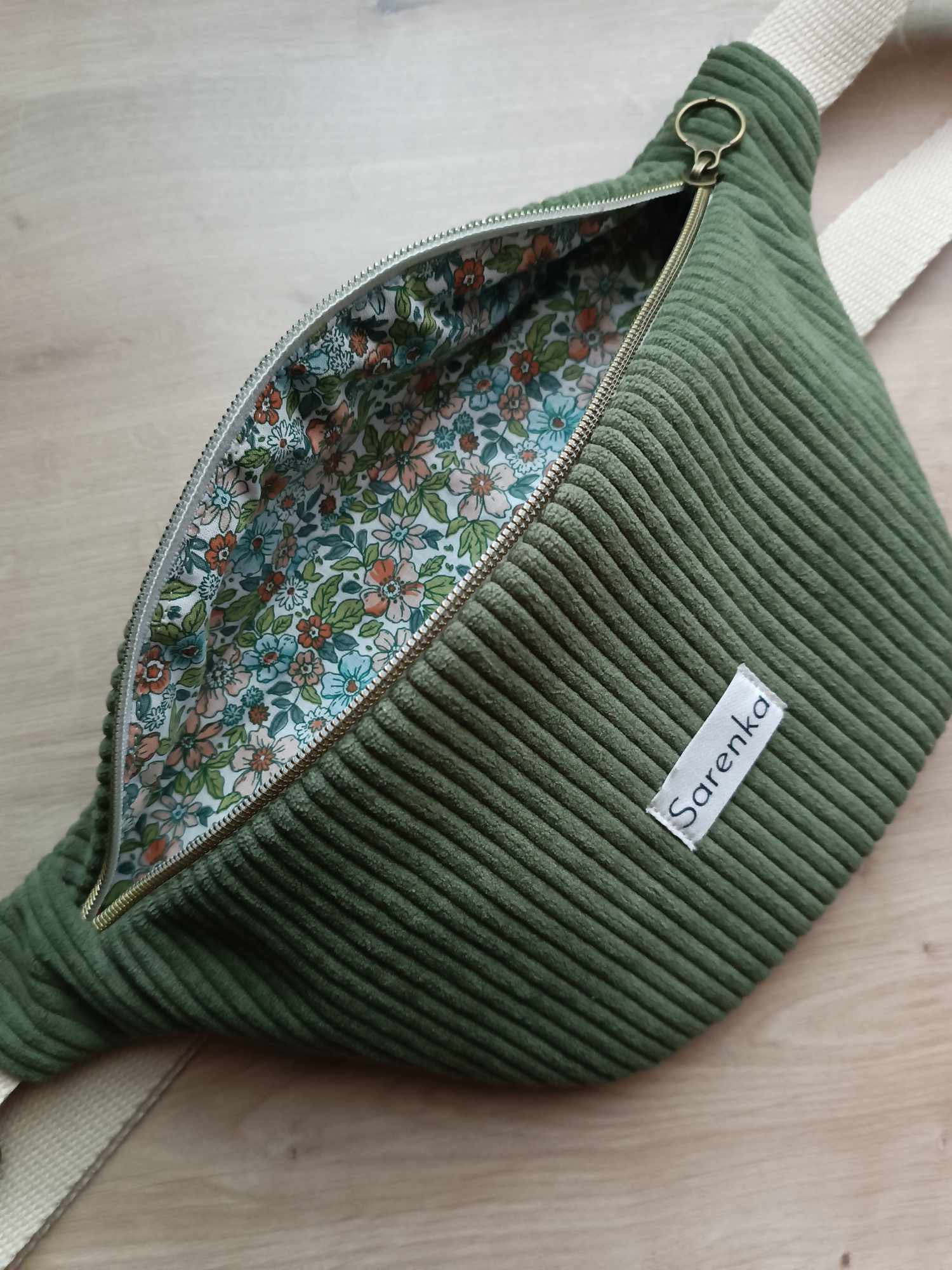 Sac Banane - Les unies - velours côtelé Terracotta ou Kaki