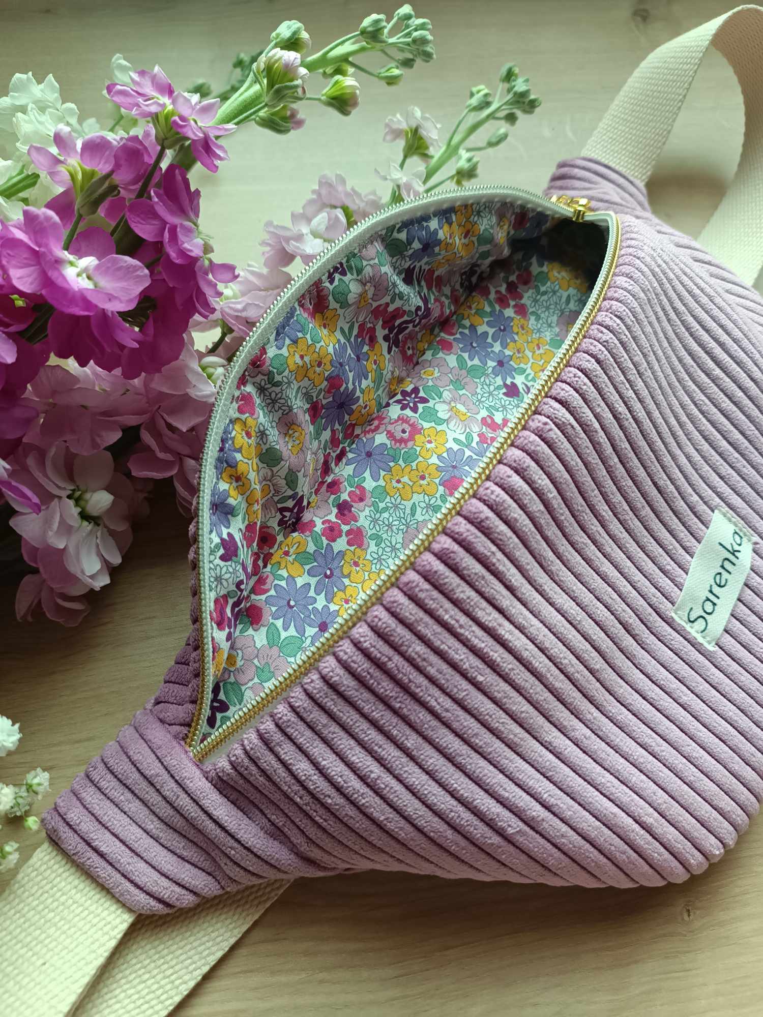 Sac Banane - Velours - Les unies - Lilas