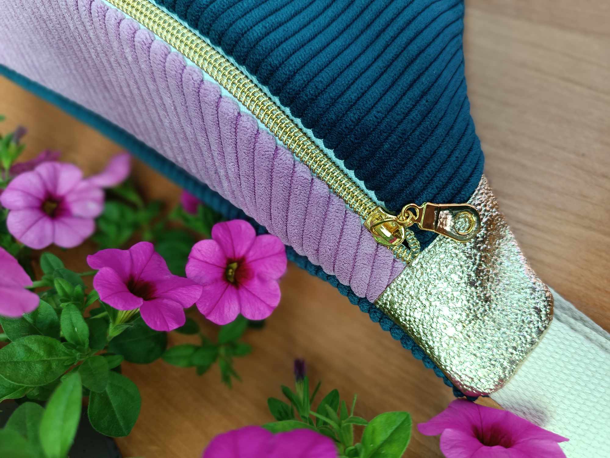 Sac Banane - Trio de couleurs - Marine / Lilas / Doré