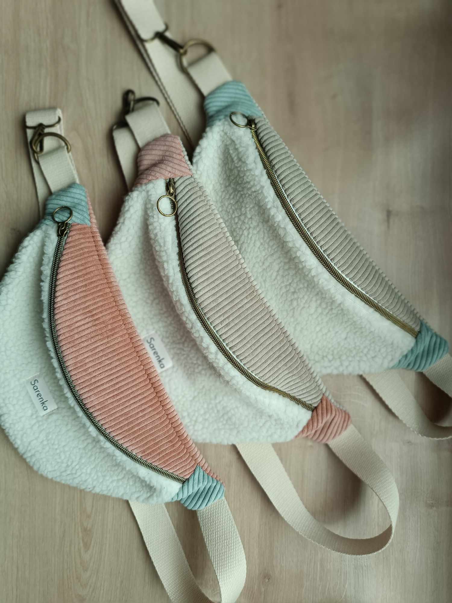 Sac Banane - Trio de couleurs - Moumoute mélange rose