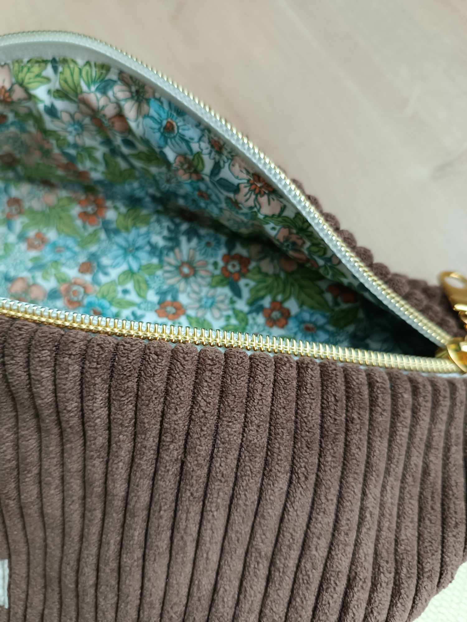 Sac Banane - Velours - Les unies - Chocolat