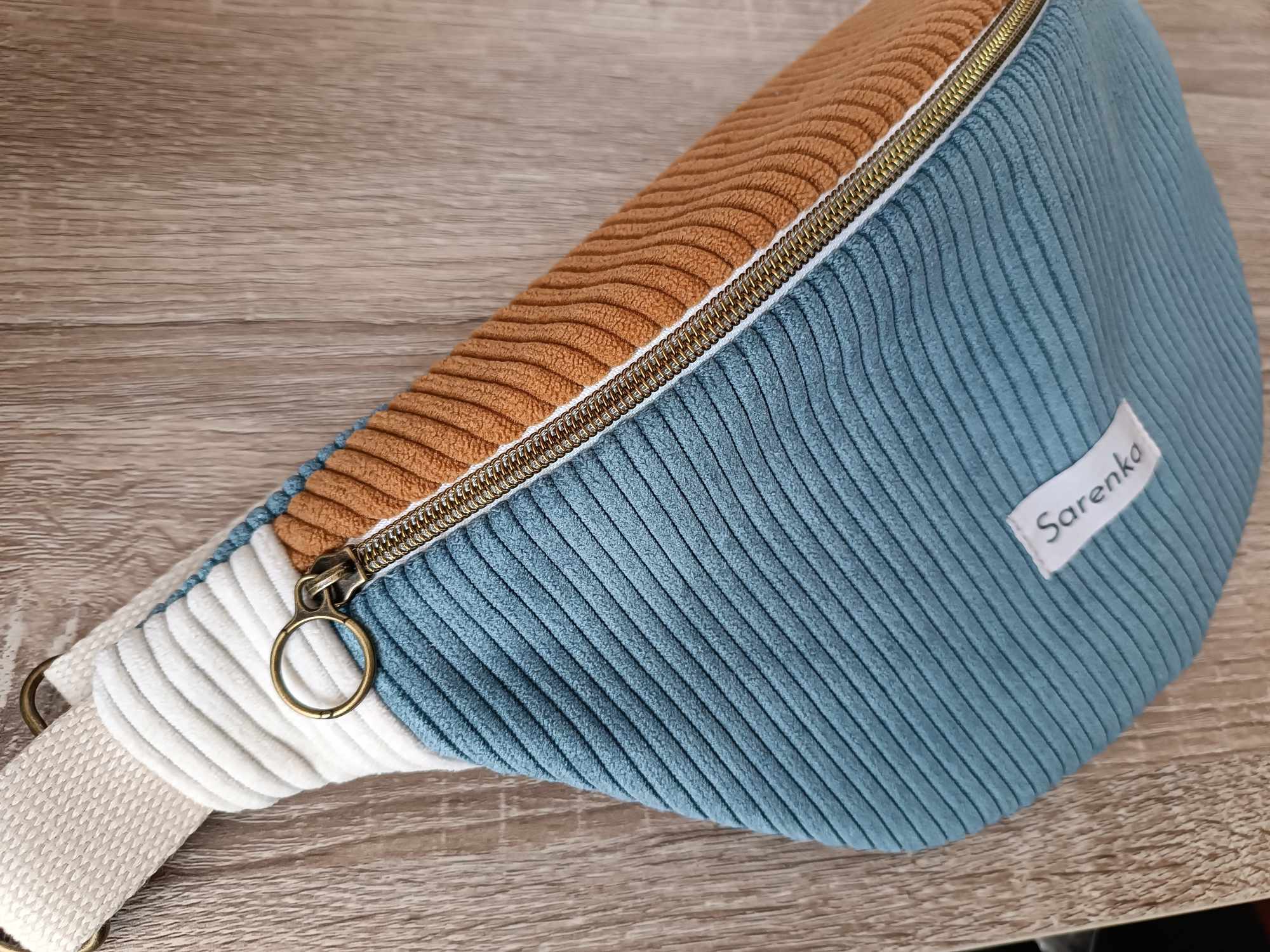Banane - Trio de couleurs -Bleu jeans-camel-ivoire