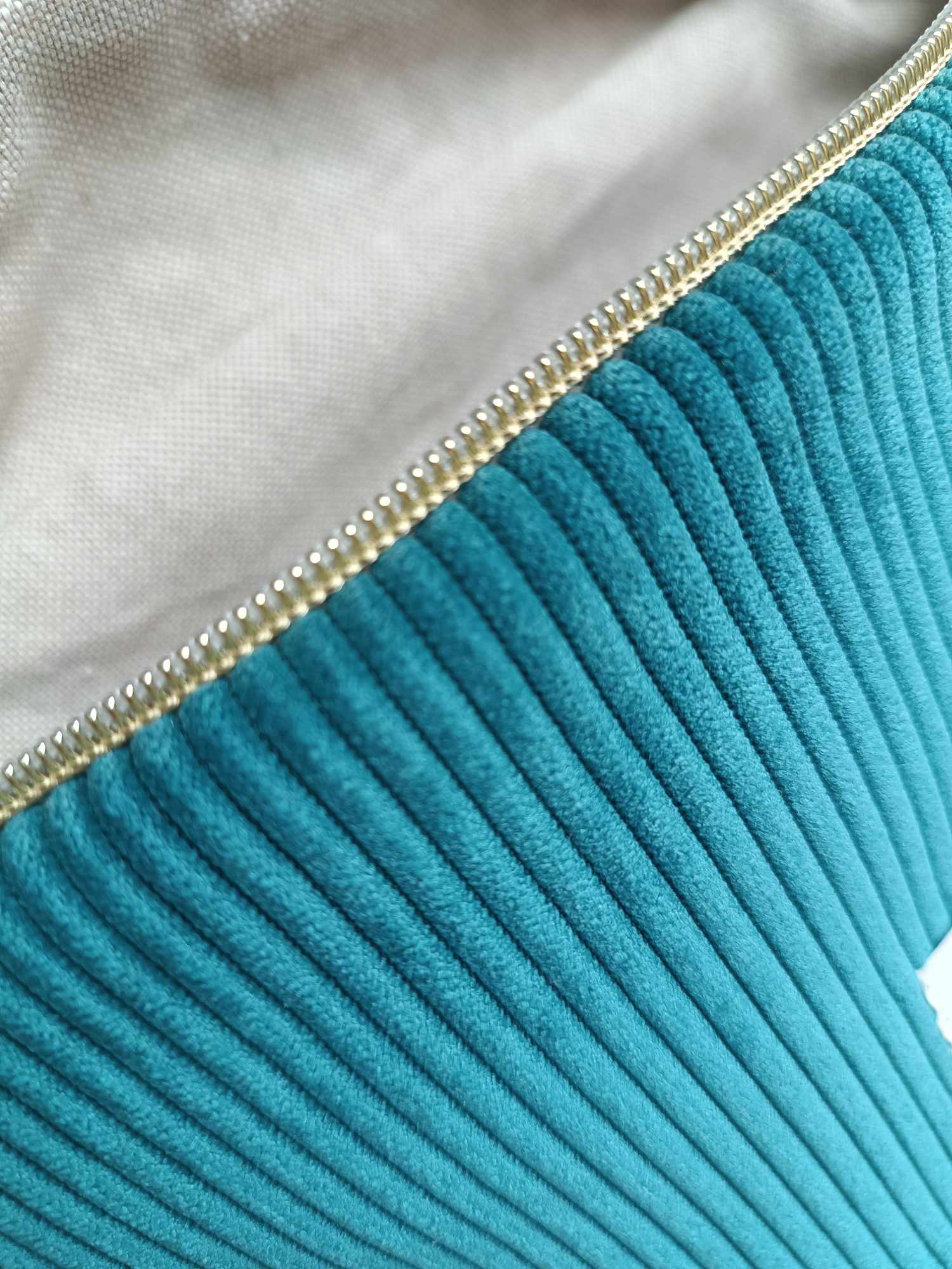 Sac banane - velours côtelé canard - motif fleuri