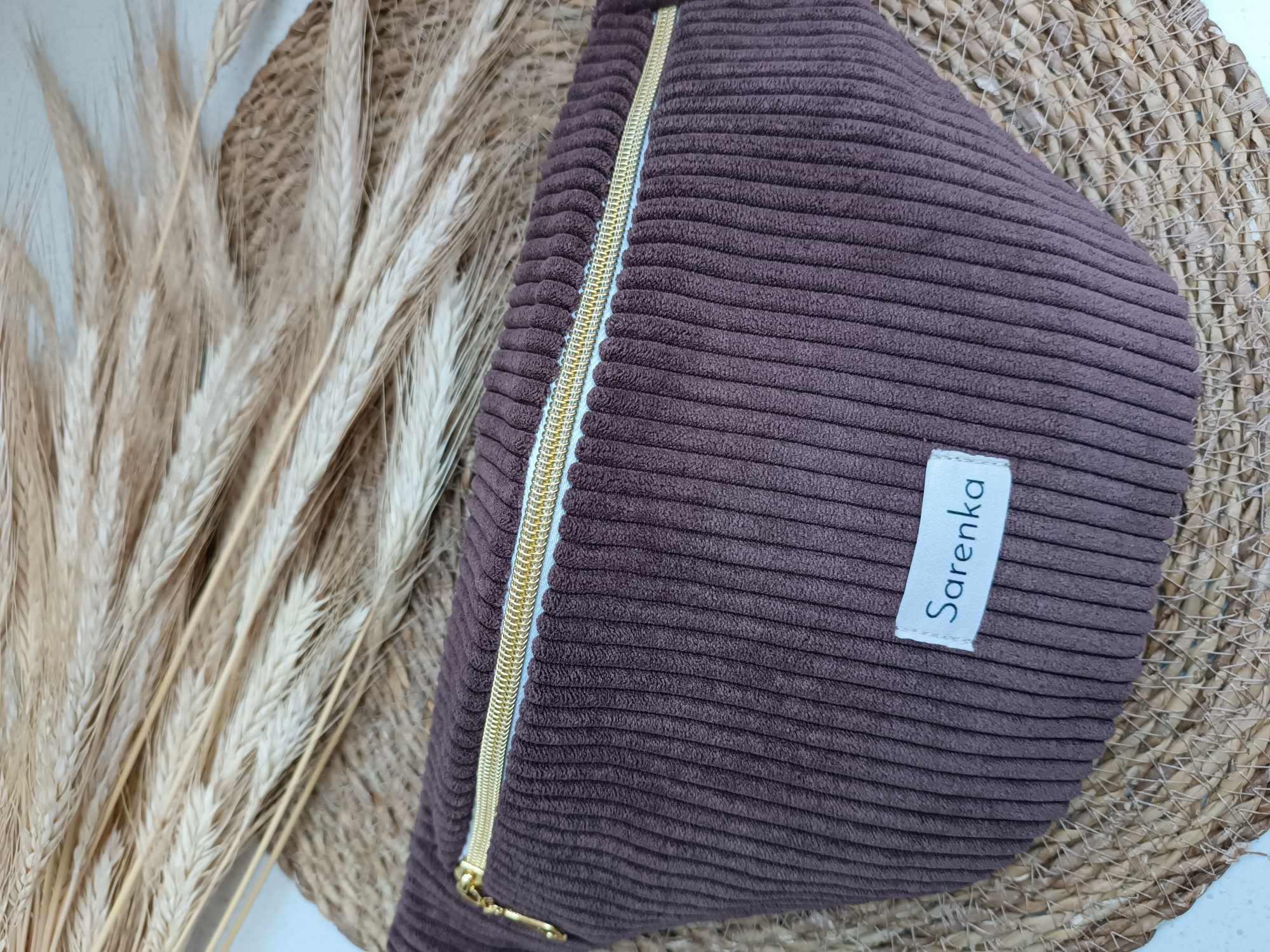 Sac Banane - Velours - Les unies - Chocolat