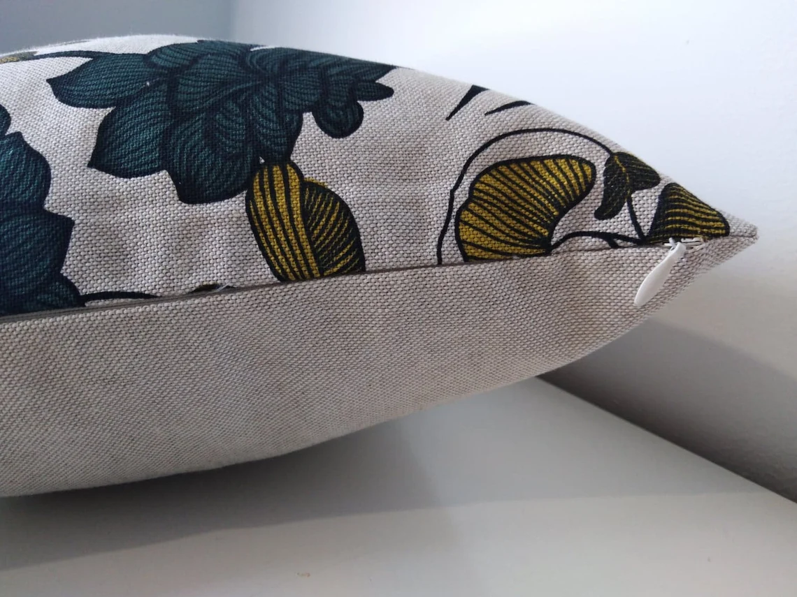 Housse de coussin jungle vert