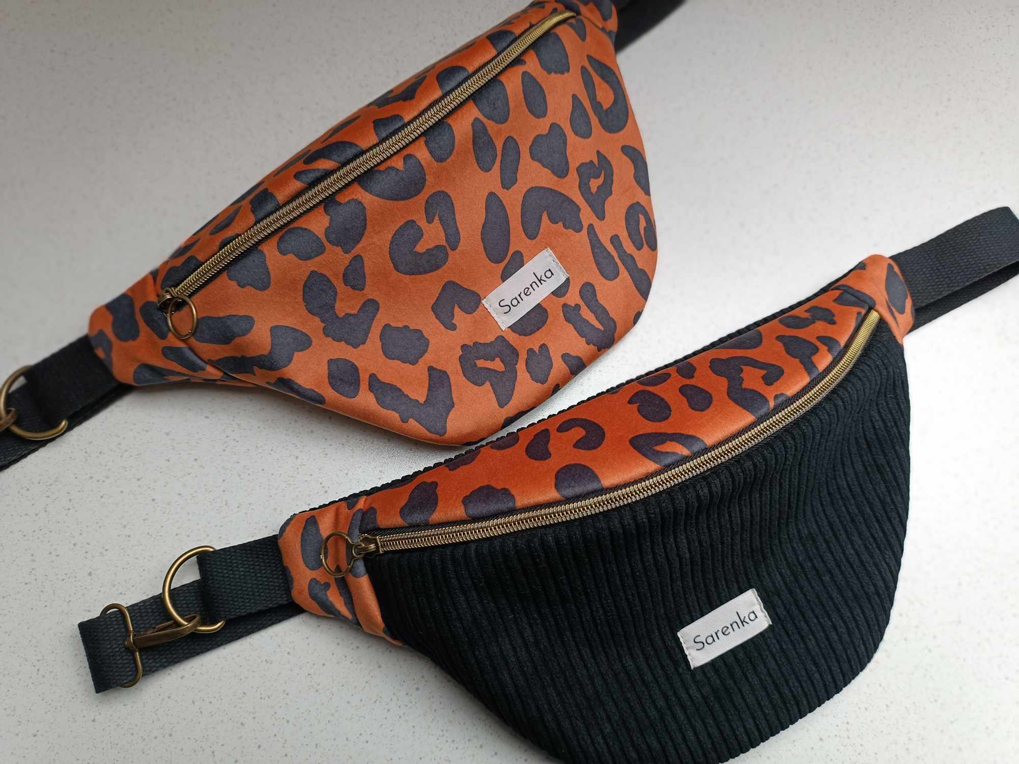 Sac banane Léopard orange