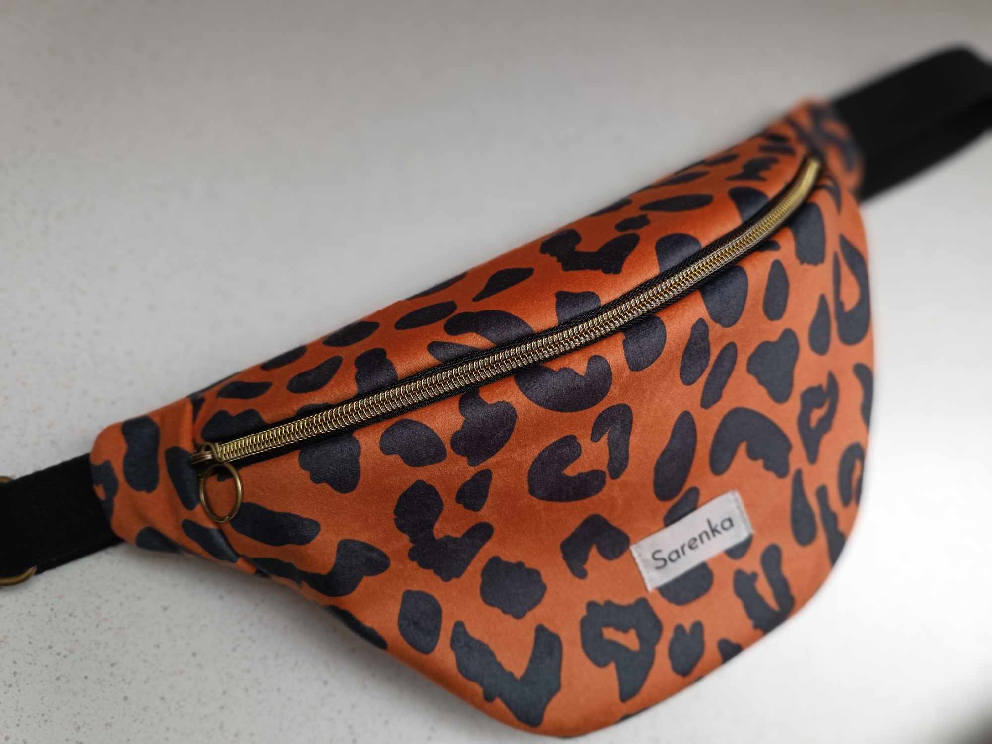 Sac banane Léopard orange