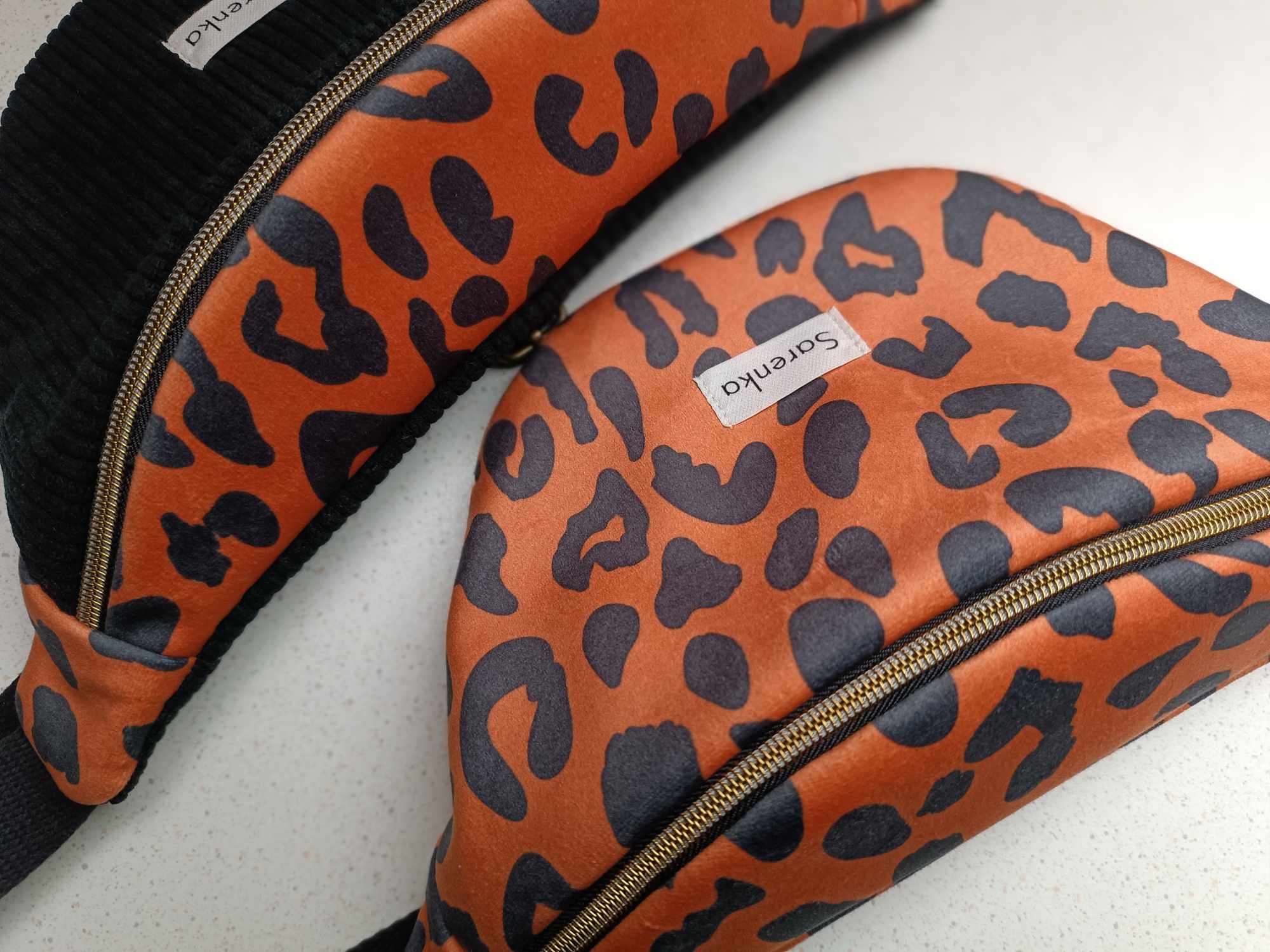 Sac banane Léopard orange
