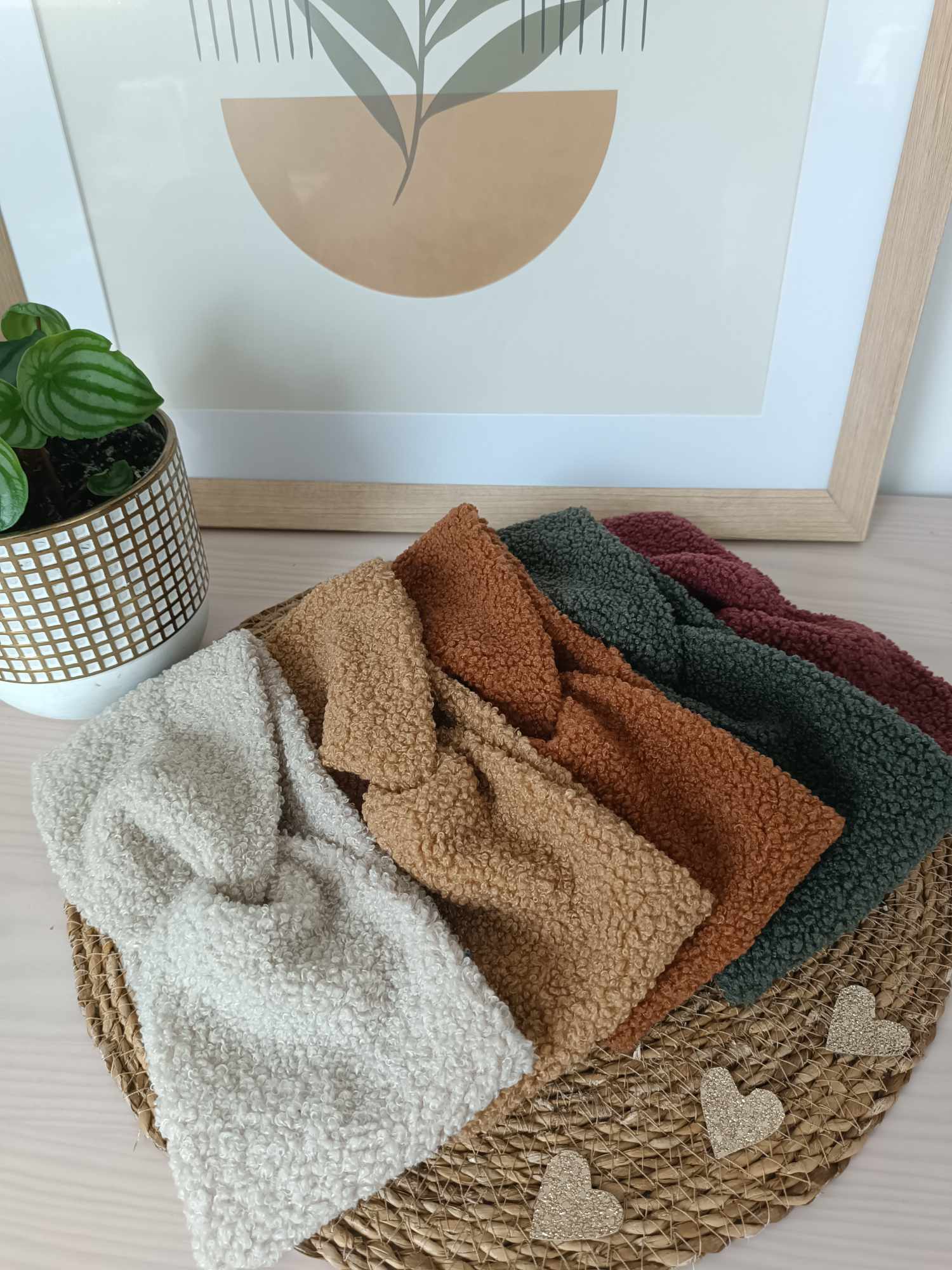 Bandeau cheveux personnalisable en tissu moumoute