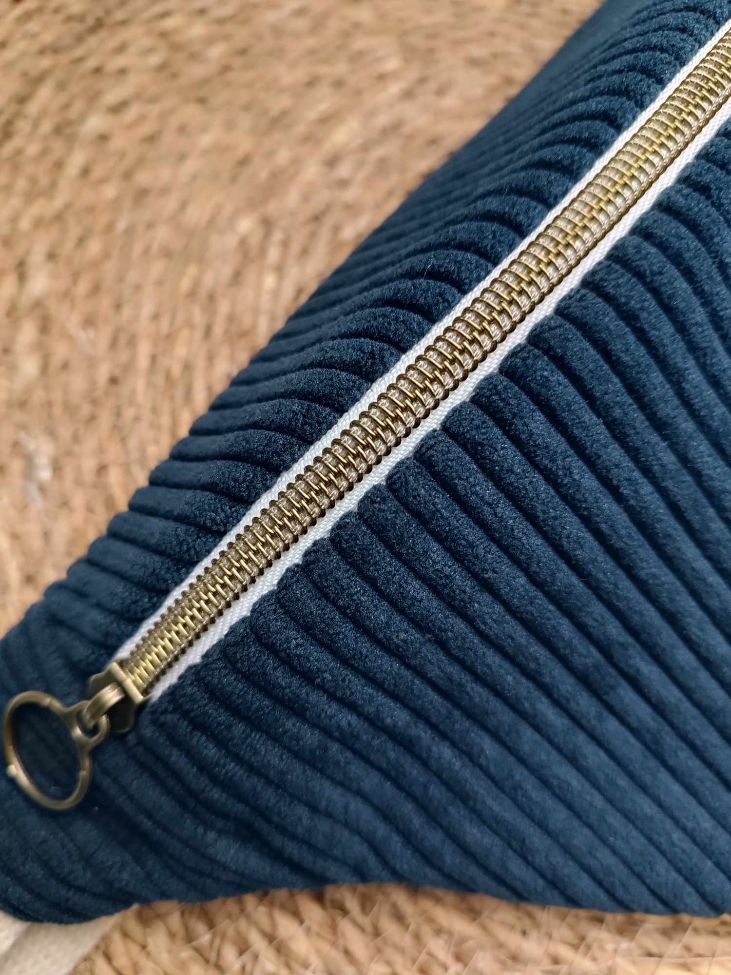 Sac Banane - Velours - Les unies - Navy Léonie