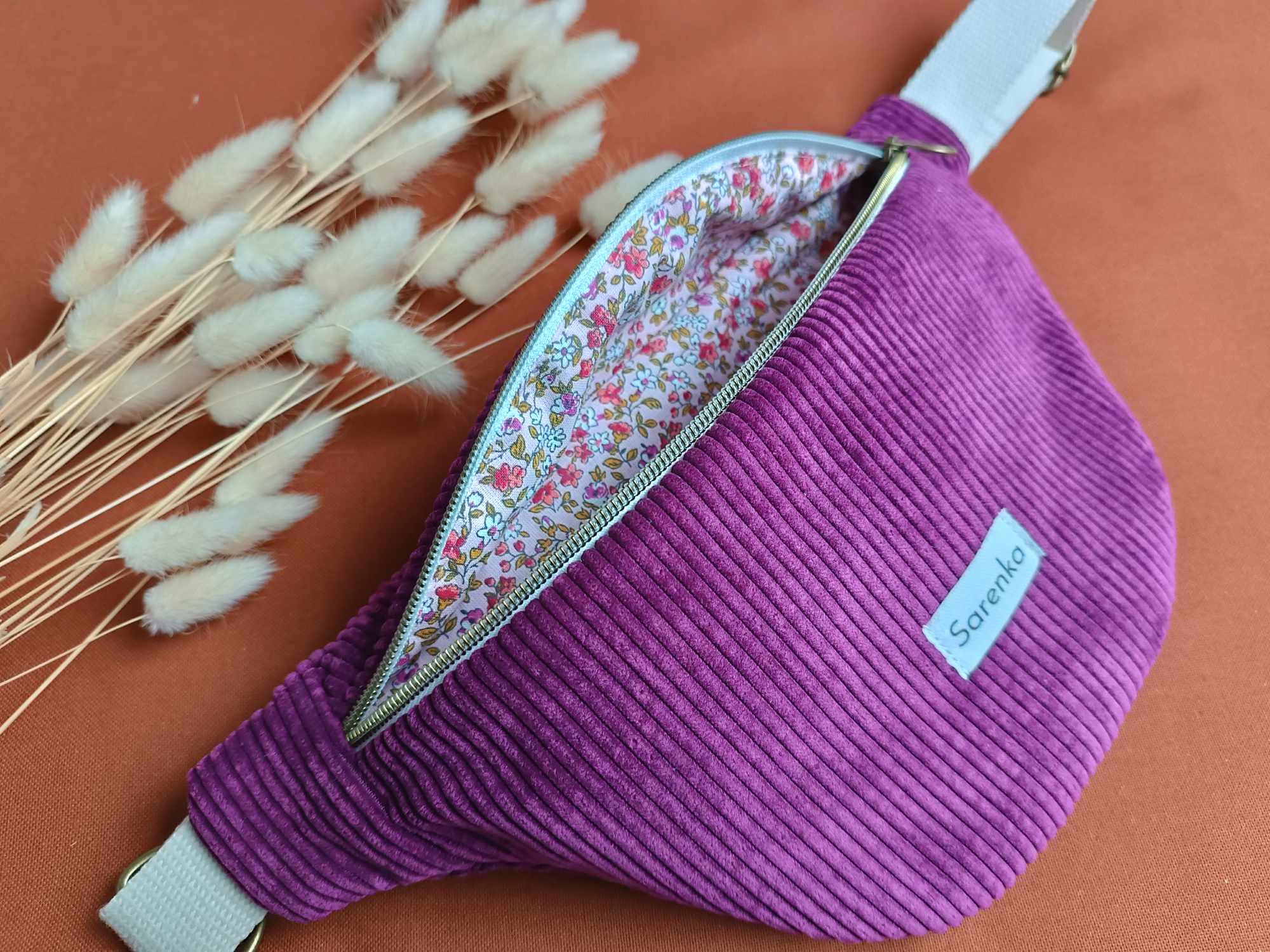 Sac Banane - Velours - Les unies - Violet