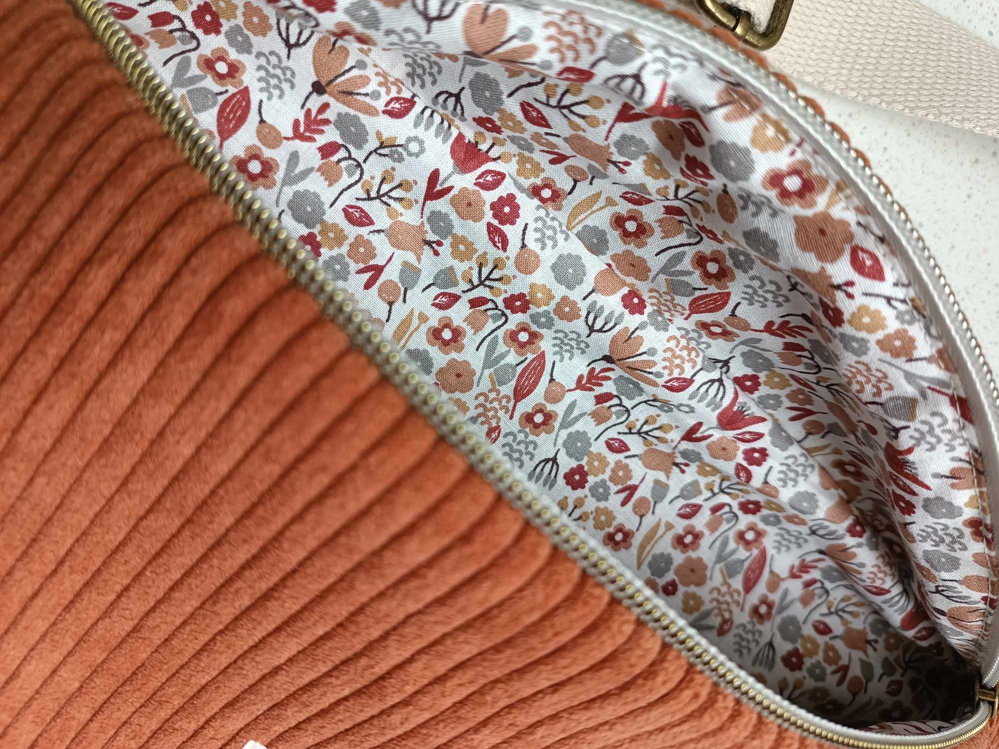 Sac Banane - Velours - Les unies - Terracotta
