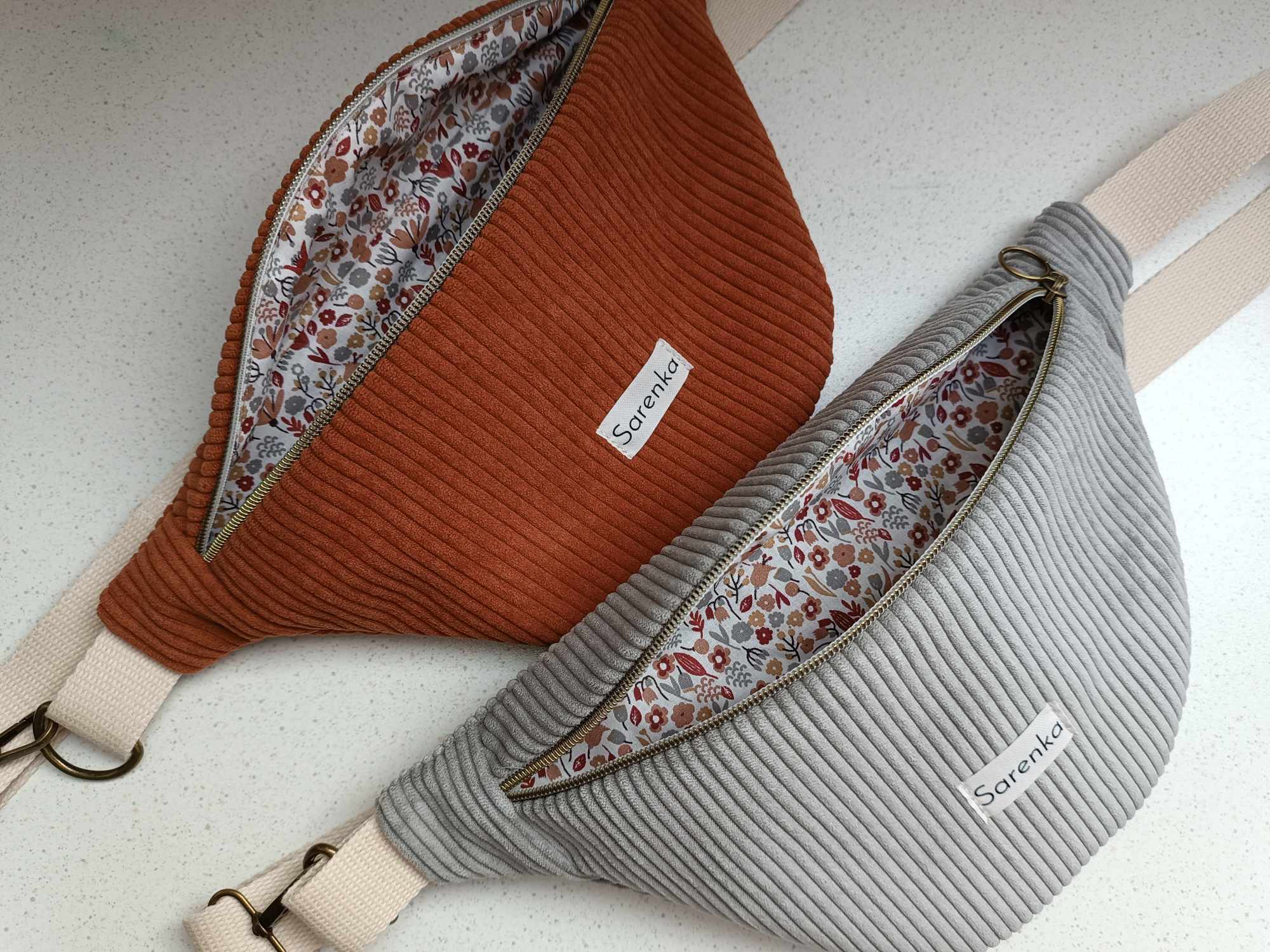 Sac Banane - Velours - Les unies - Terracotta