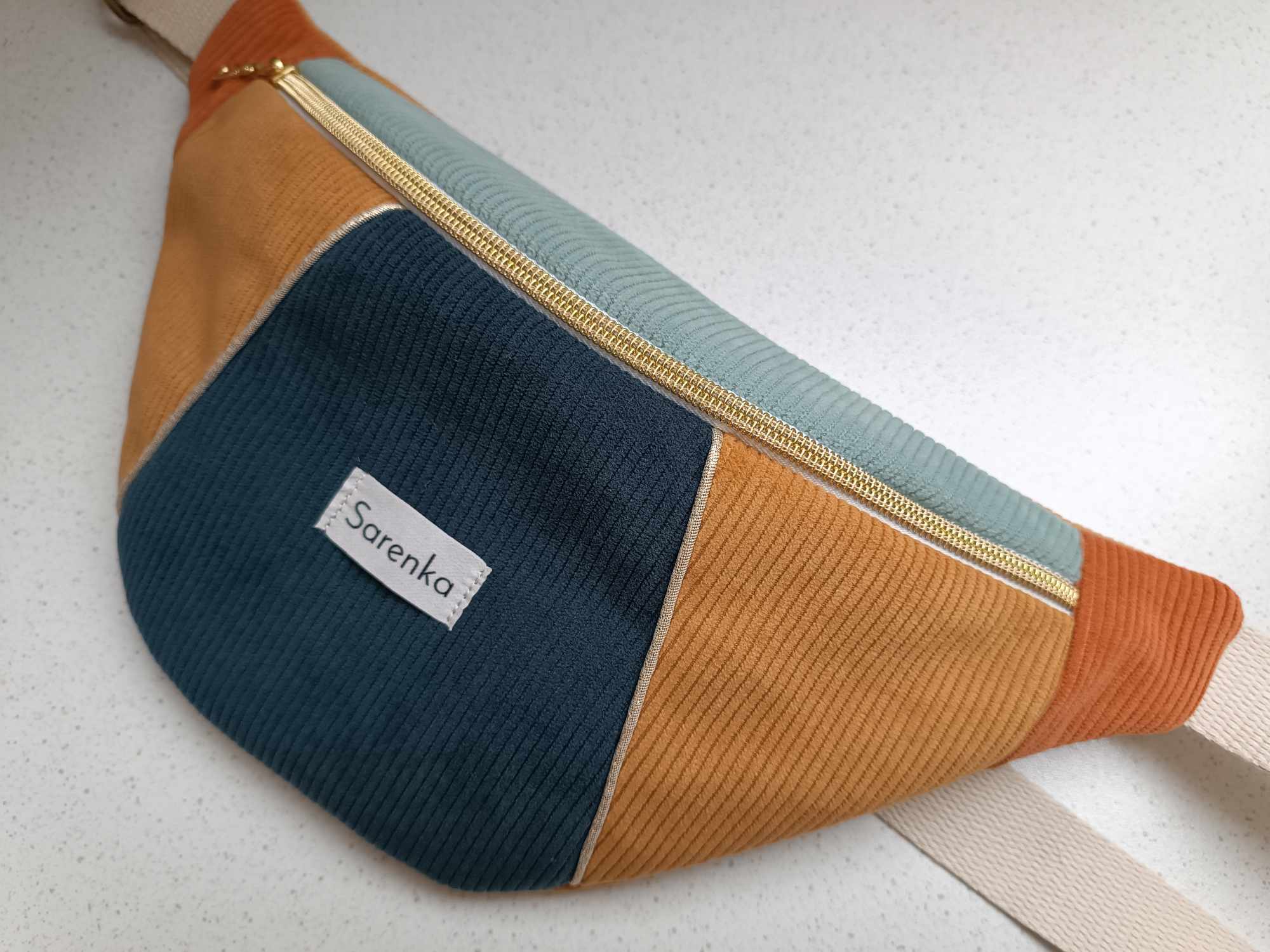 Sac Banane - la Triptyque - Bleu/Camel