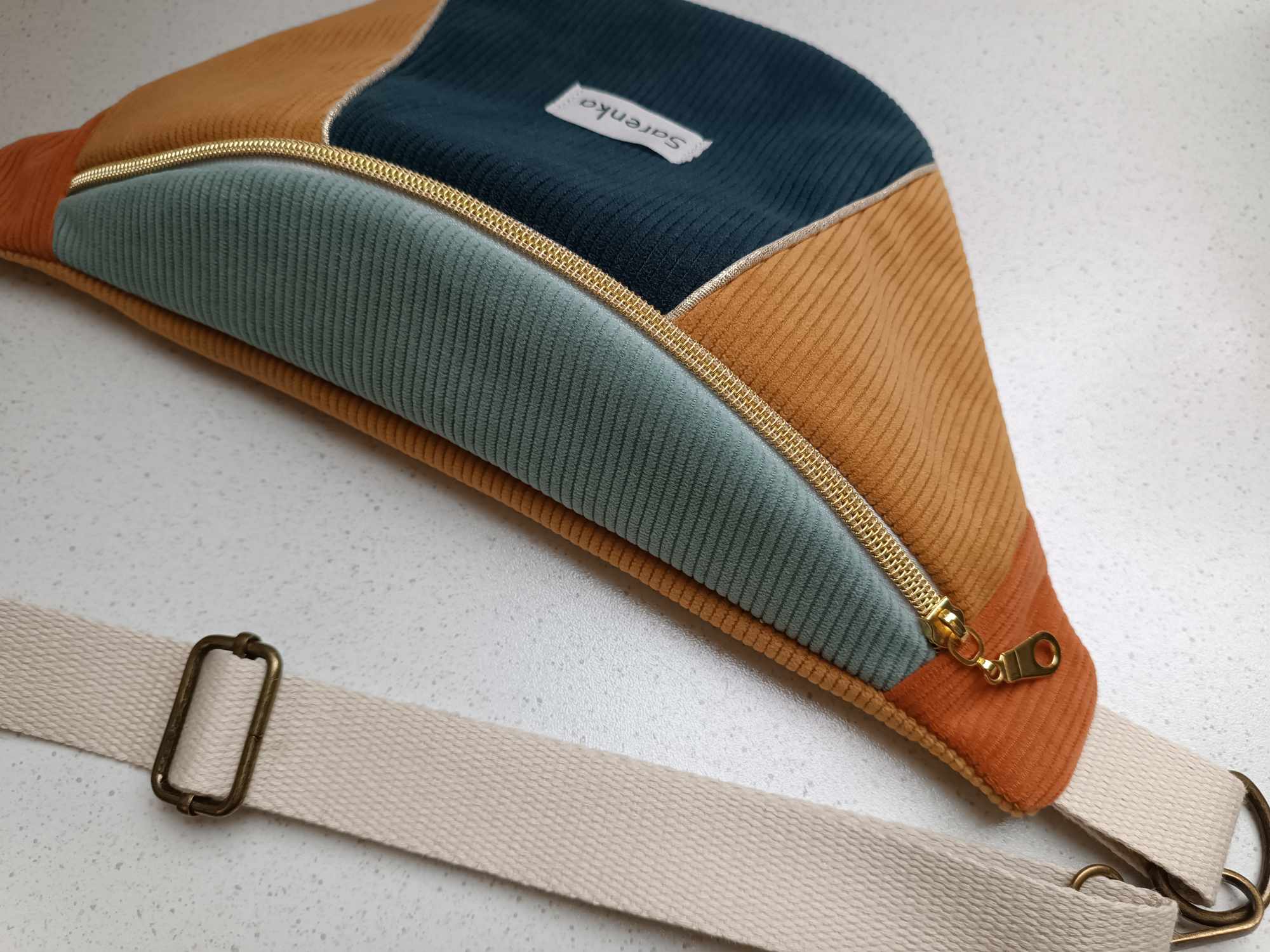 Sac Banane - la Triptyque - Bleu/Camel