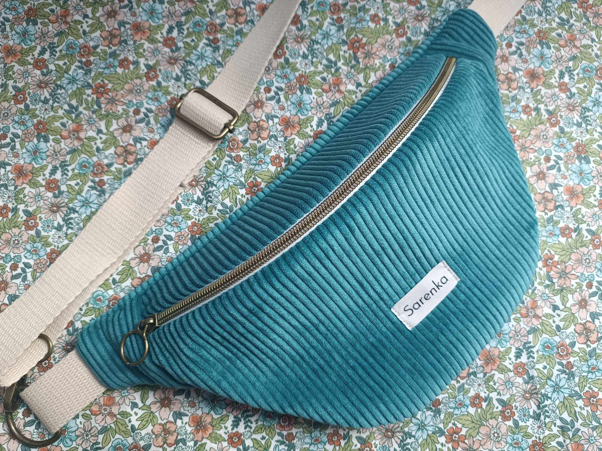 Sac Banane - Velours - Les unies - Vert Canard