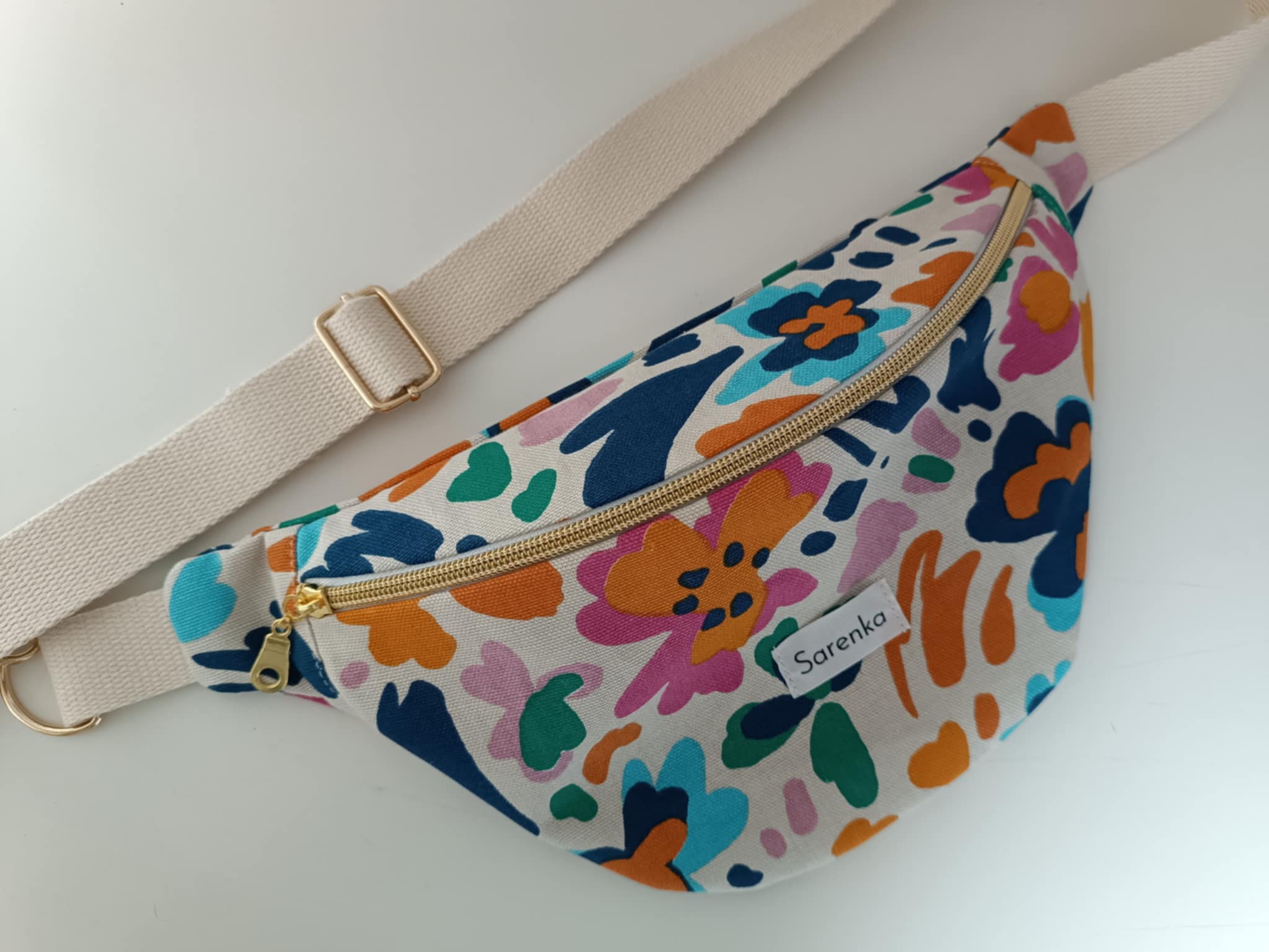 Sac banane fleurs printemps