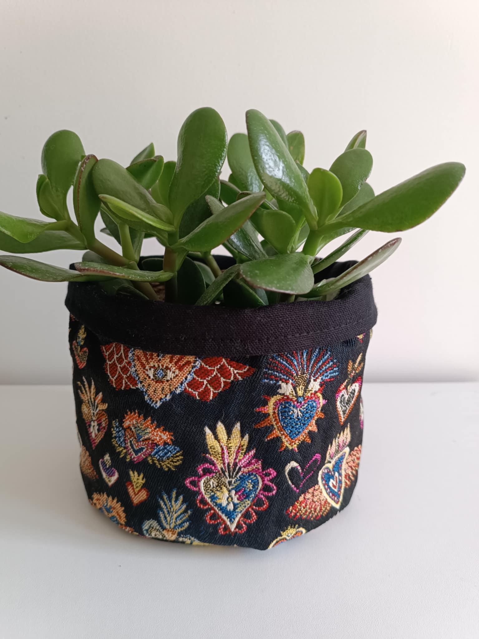 Cache-pot en tissu Corazon ex voto