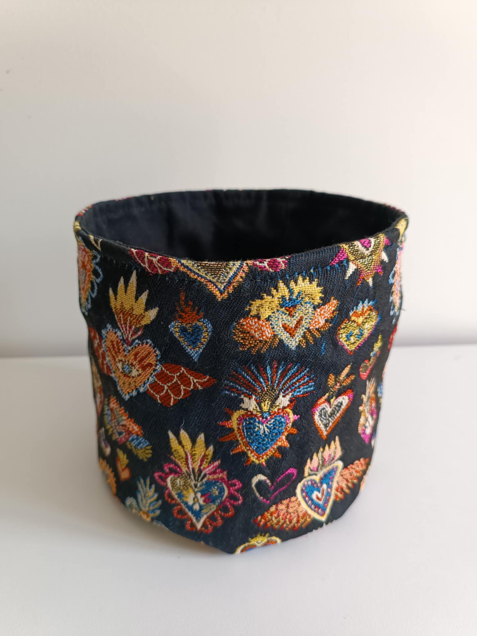 Cache-pot en tissu Corazon ex voto 