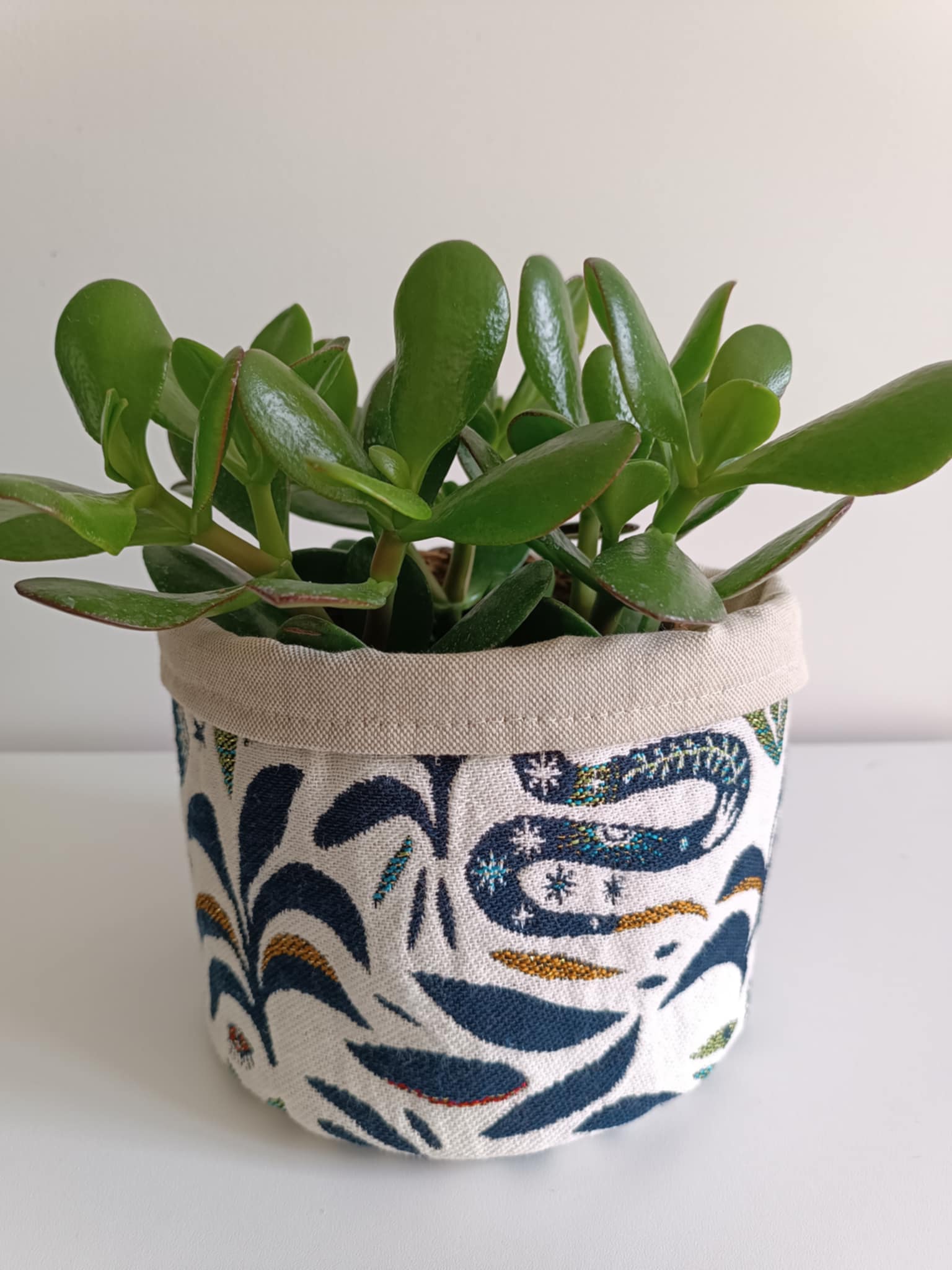 Cache-pot en tissu ø16cm,motif mistique