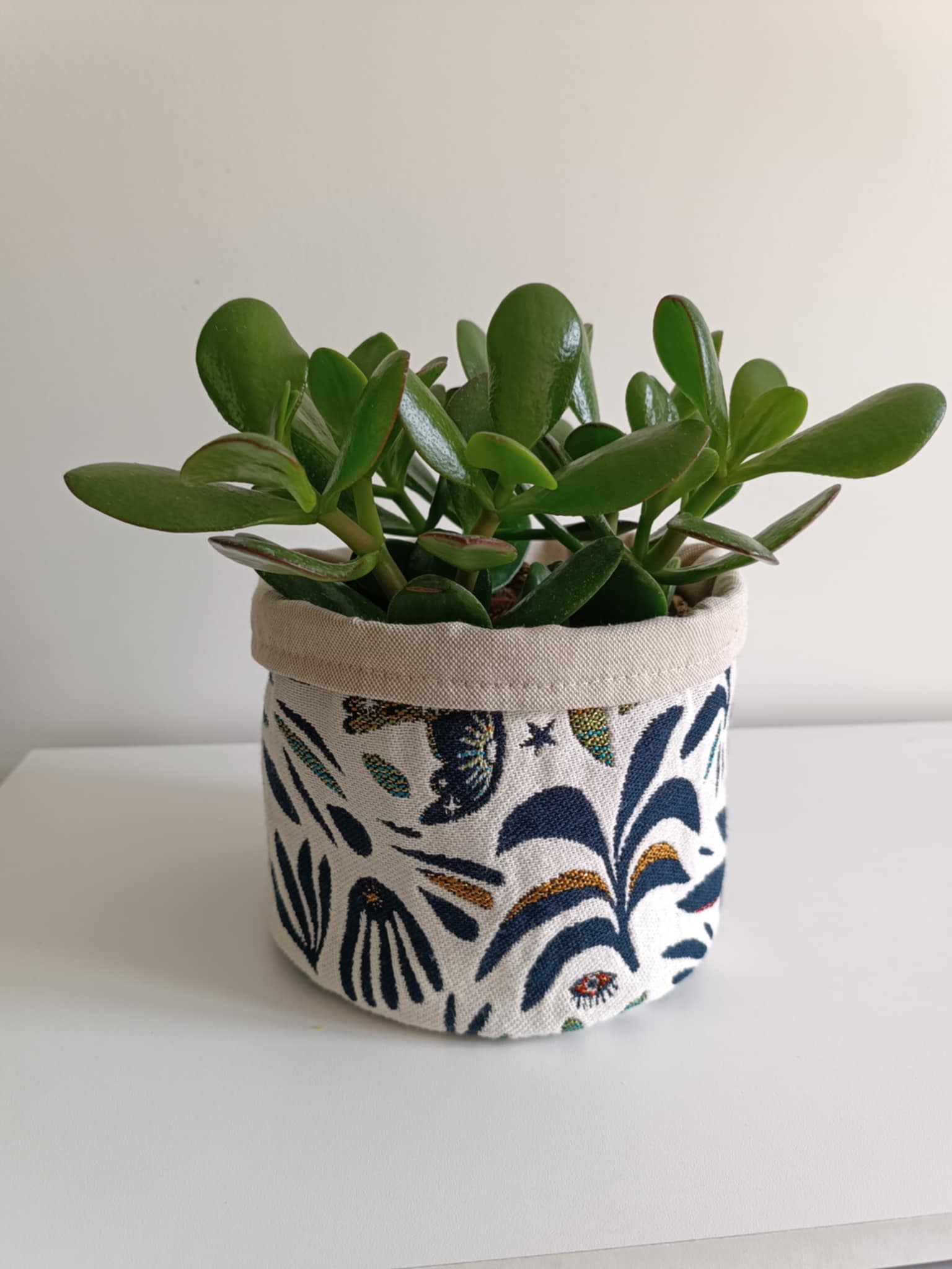 Cache-pot en tissu ø16cm,motif mistique