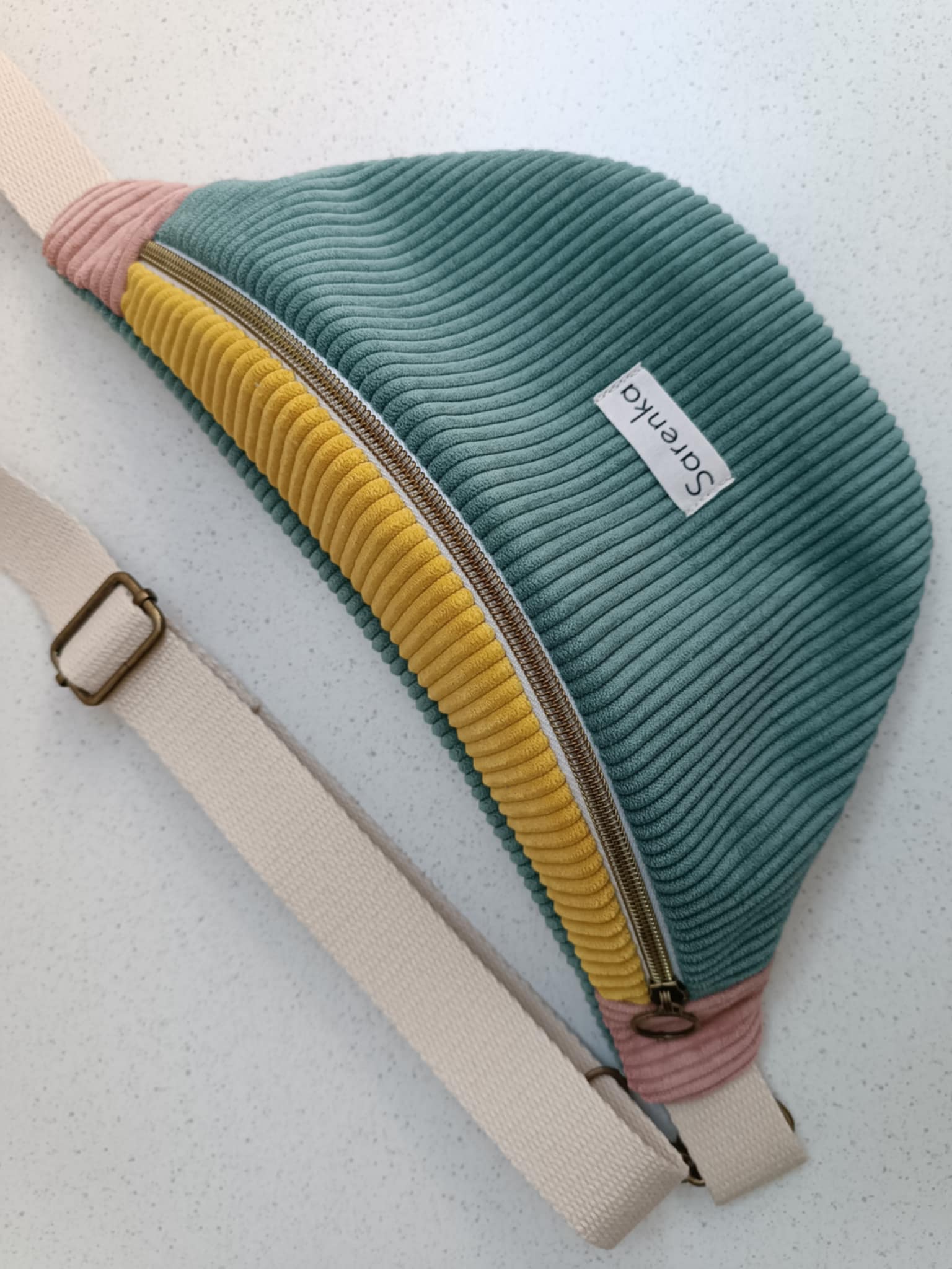 Sac Banane - Trio de couleurs - Vert Menthe Jaune