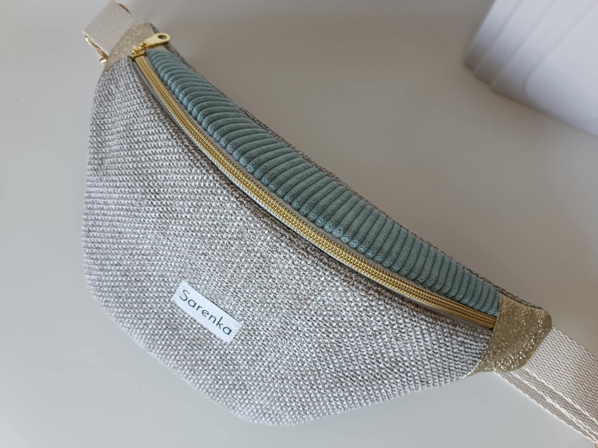 Sac Banane - Avoine - Vert d'eau