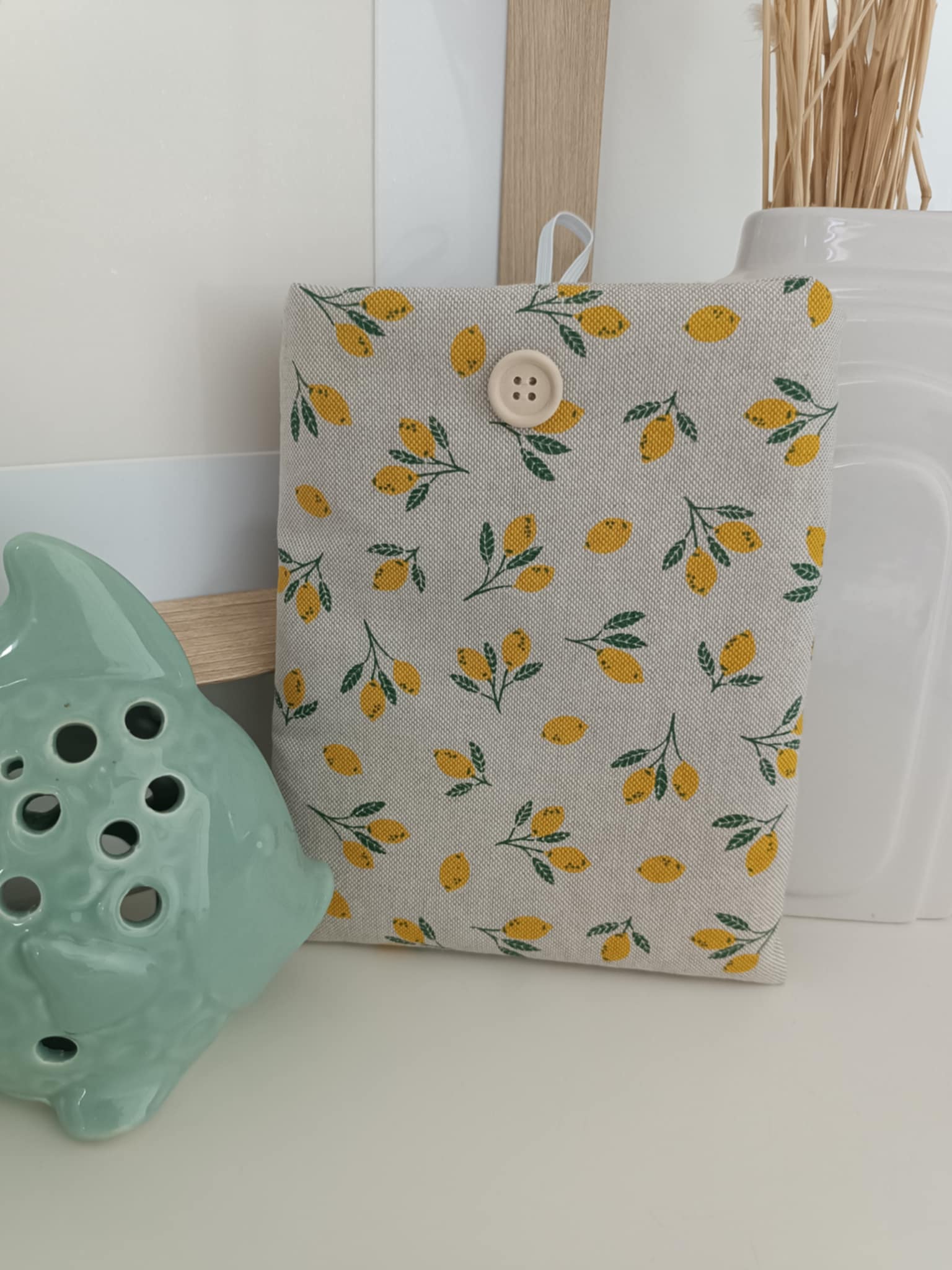 Pochette livre personnalisée Citron/Marguerite