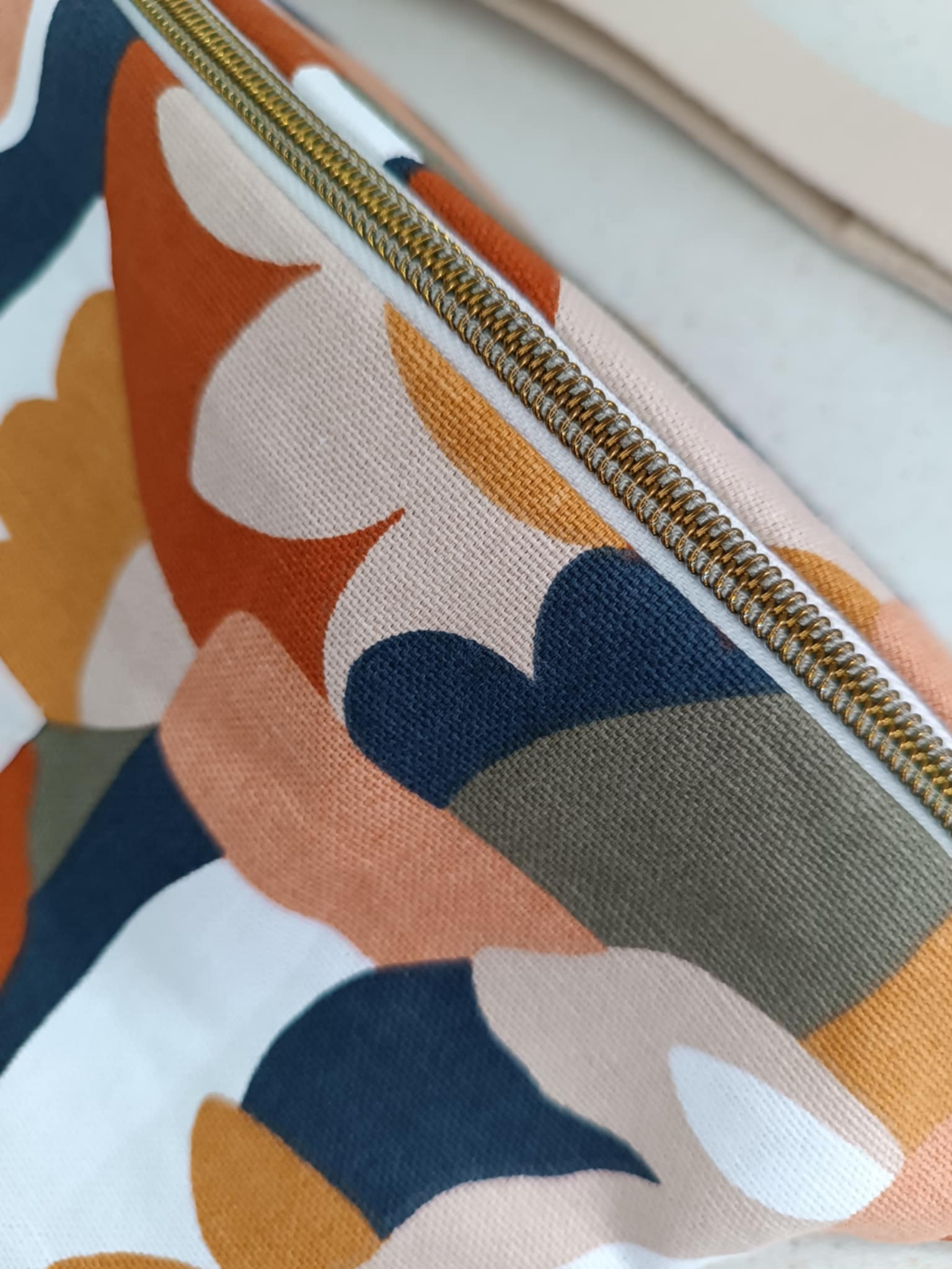 Sac banane toile de coton abstrait