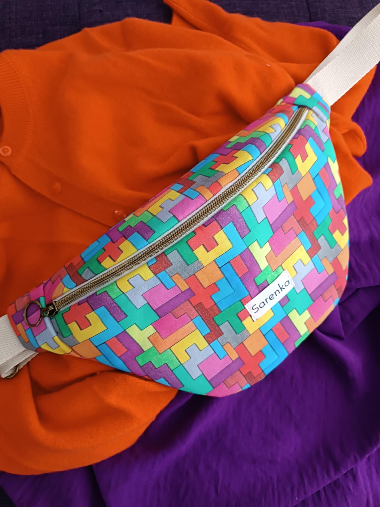 Sac banane multicolore
