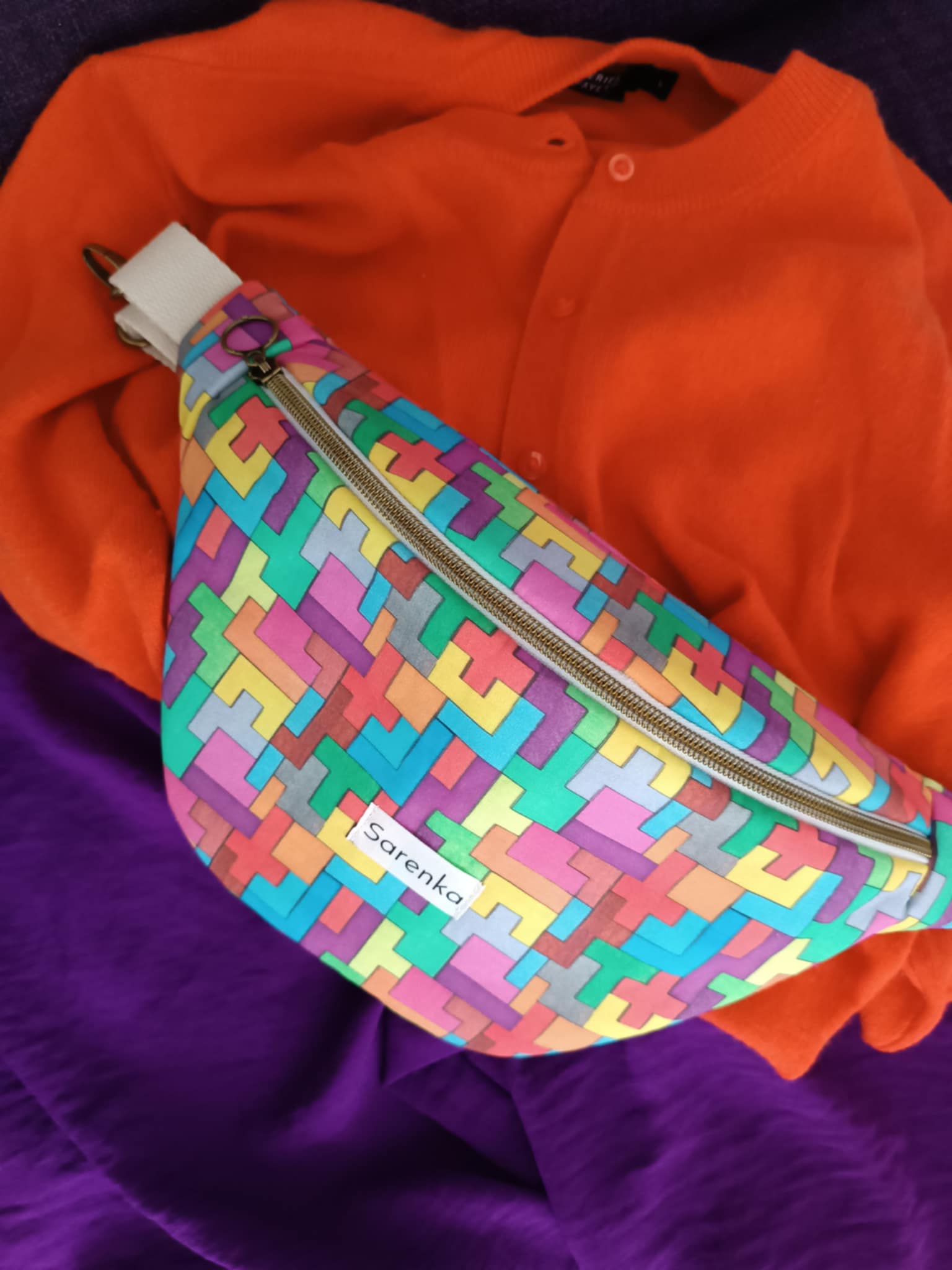 Sac banane multicolore