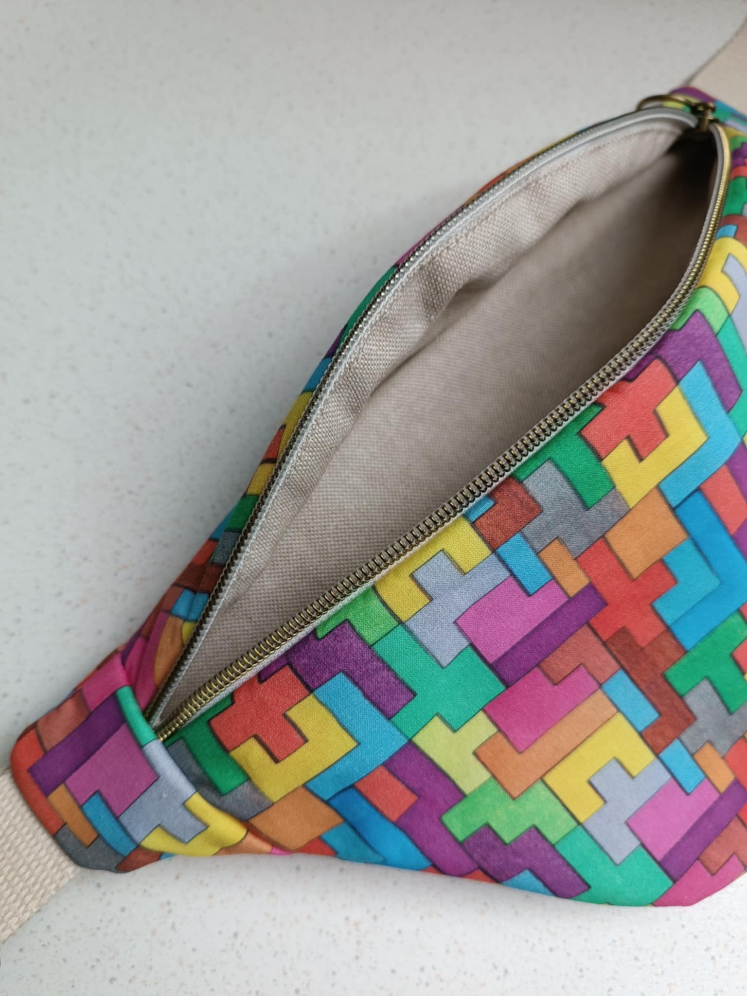 Sac banane multicolore