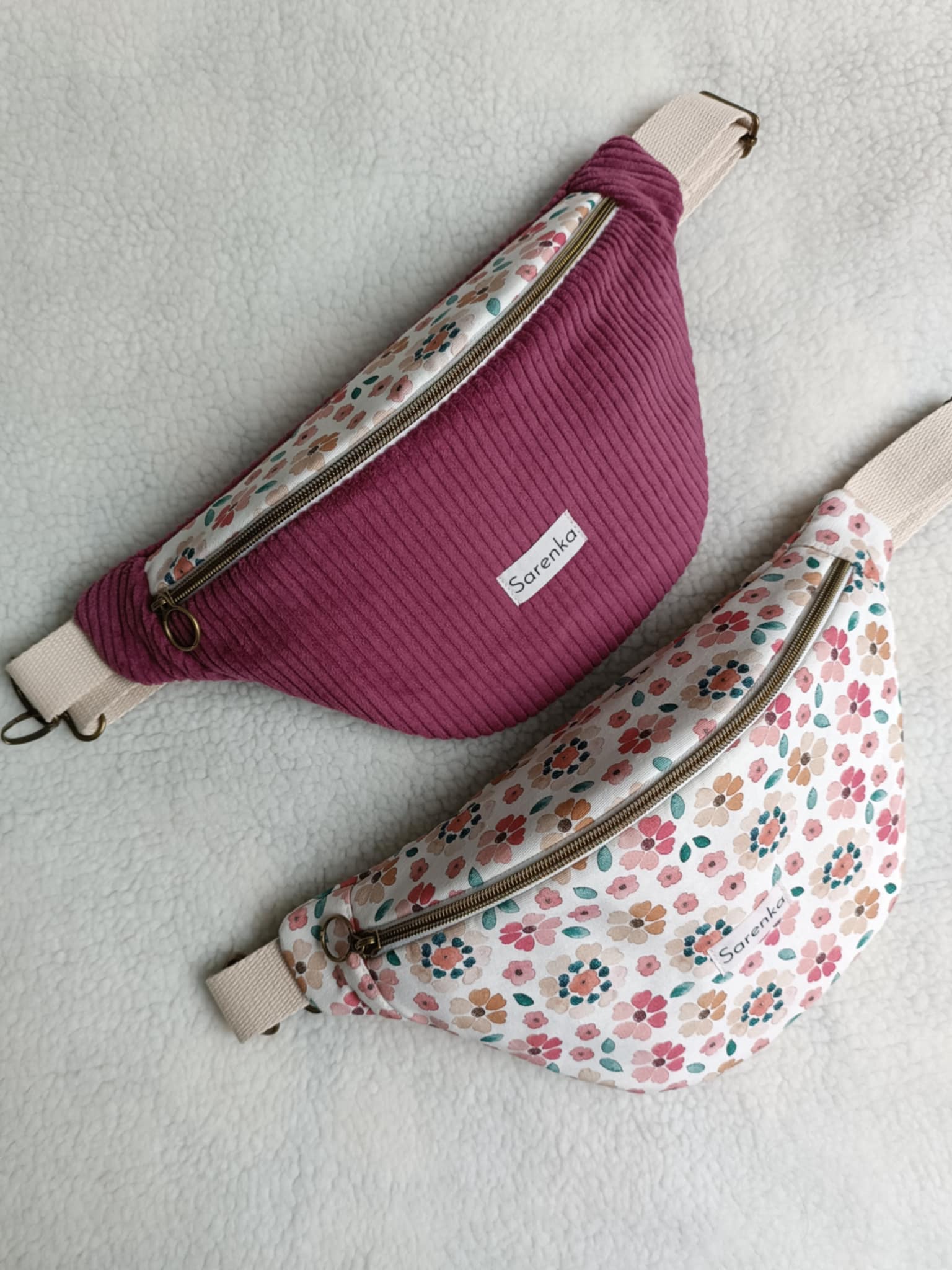 Sac banane pastel fleuri