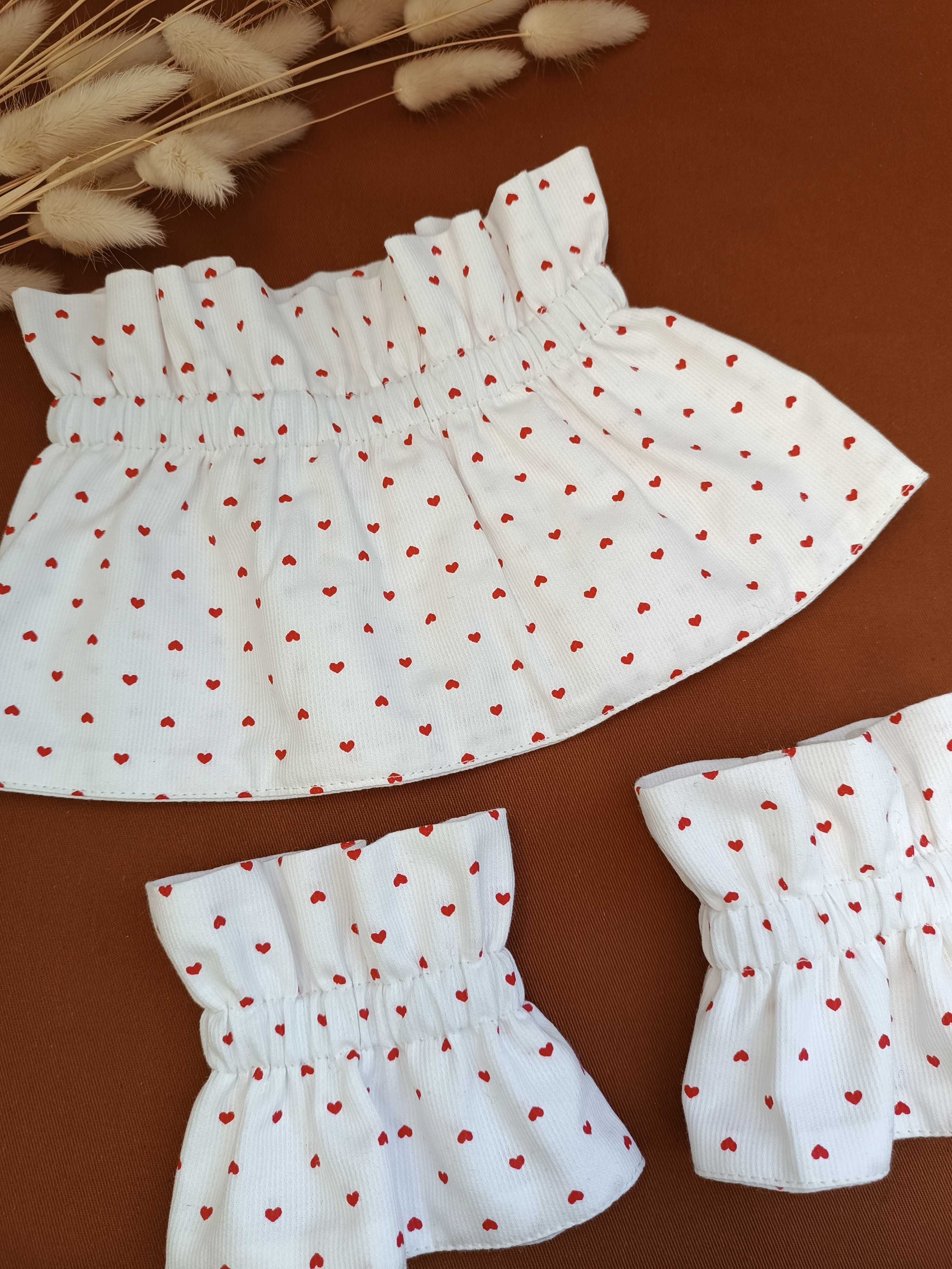 Col victorien amovible coeurs