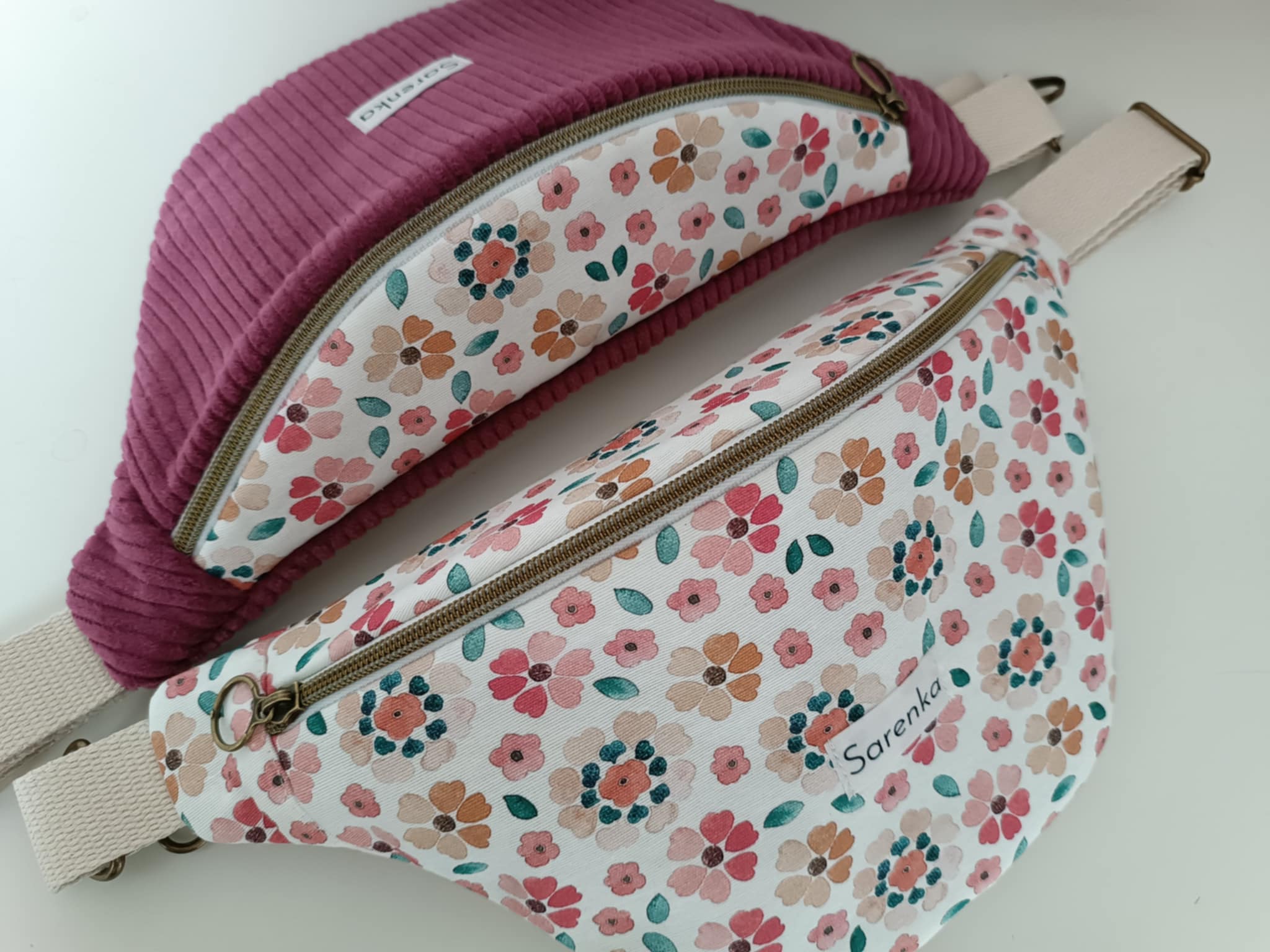 Sac banane pastel fleuri