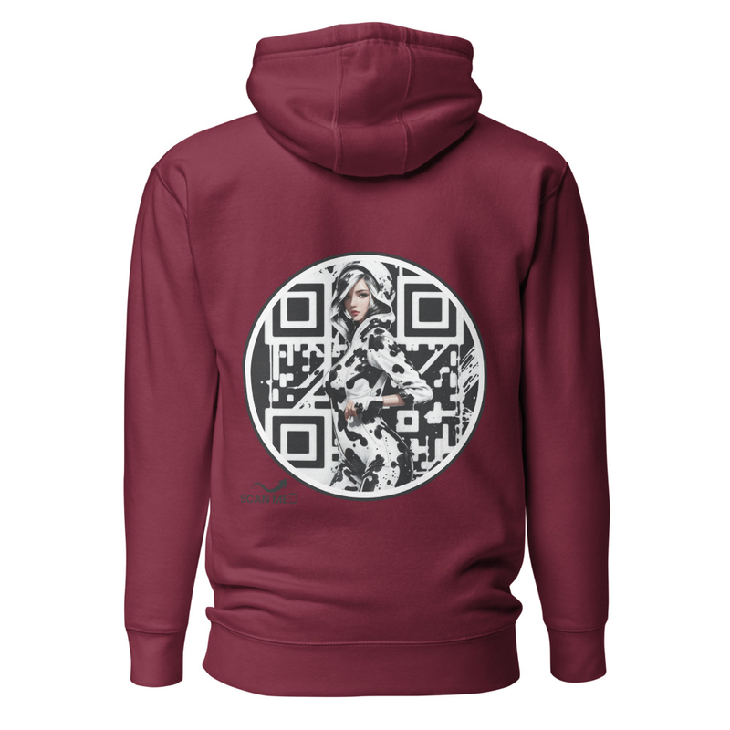 Urban QR Code Girl Hoodie