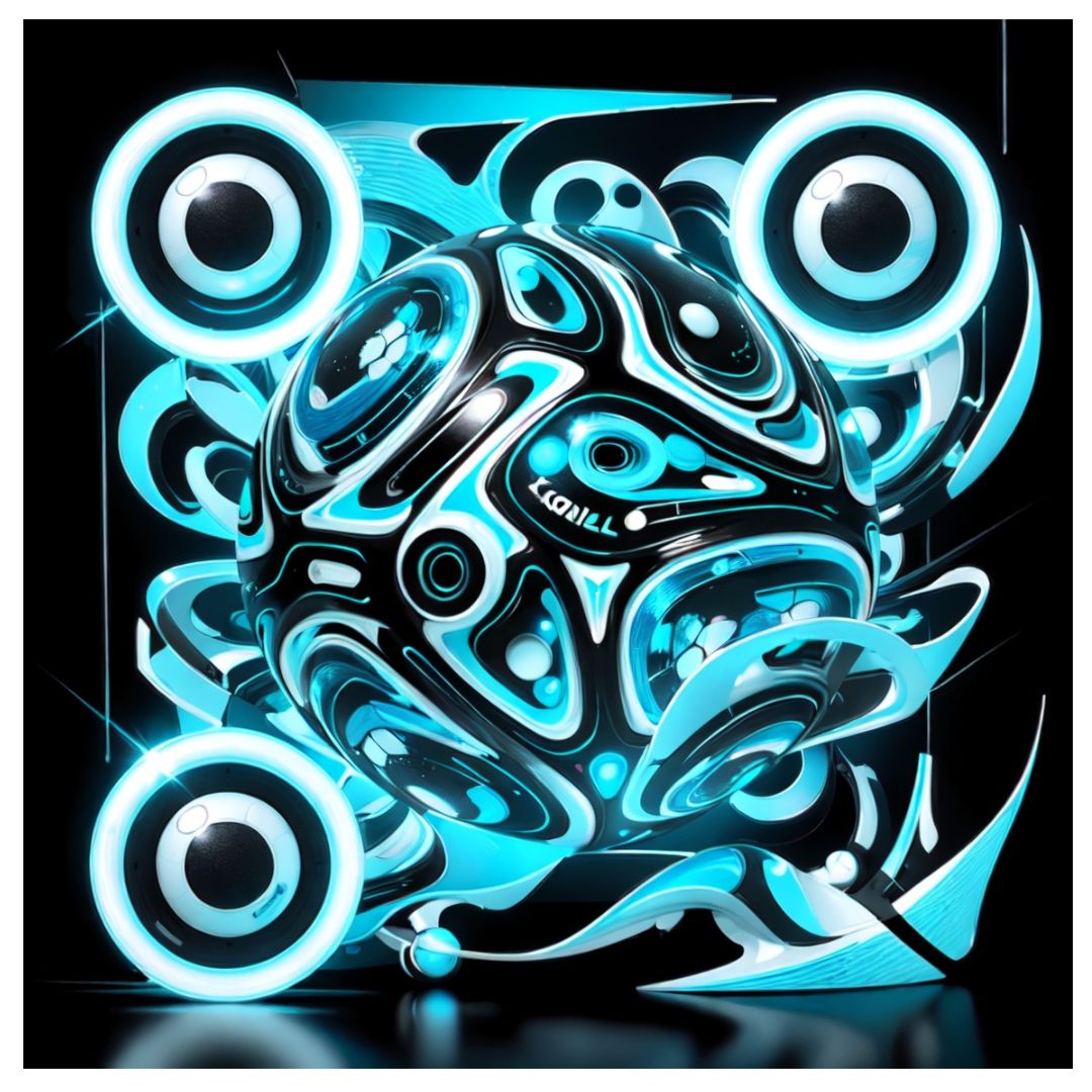 Futuristic Soccer Ball QR Code Art⚽