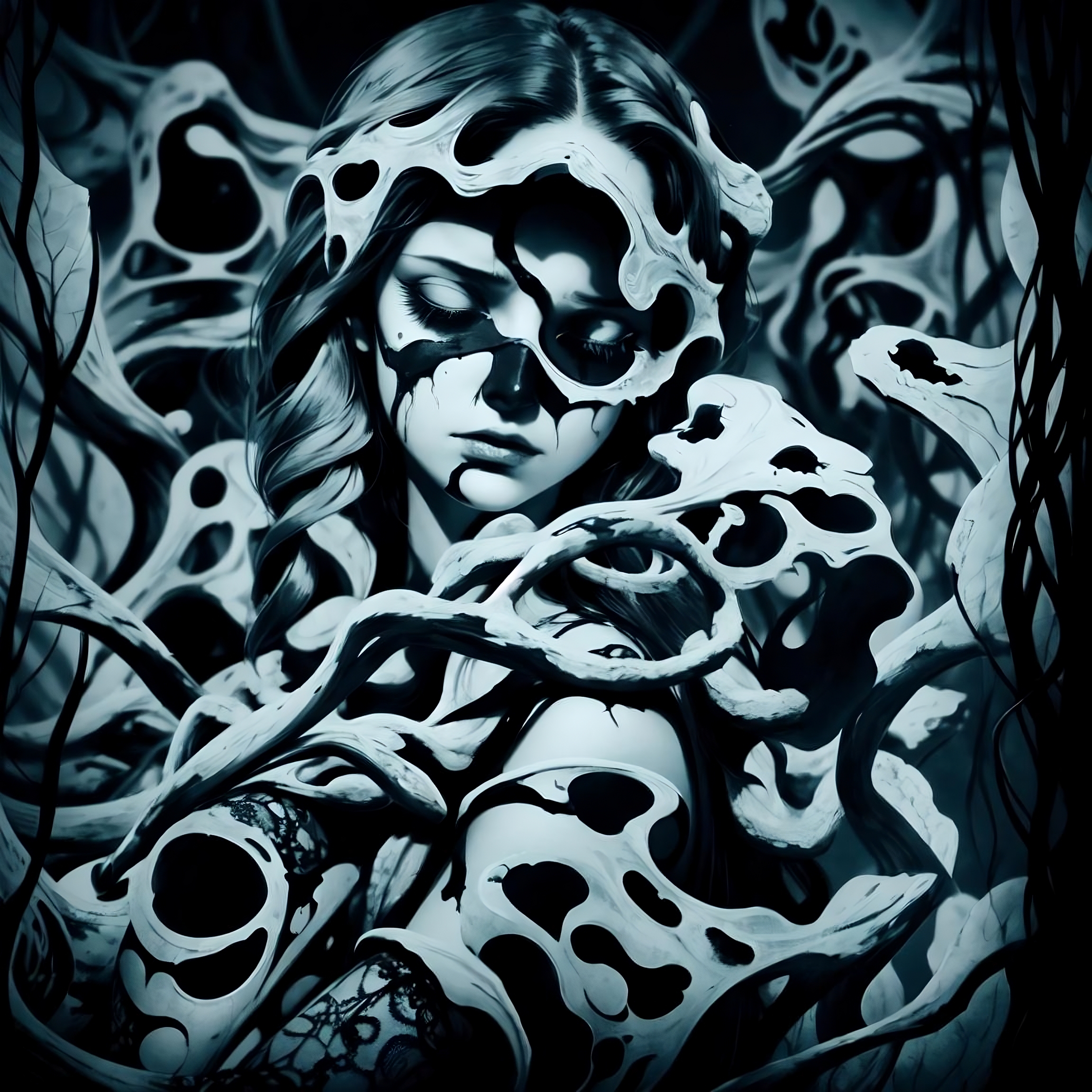 ''Entangled in Depression'' QR Code Art