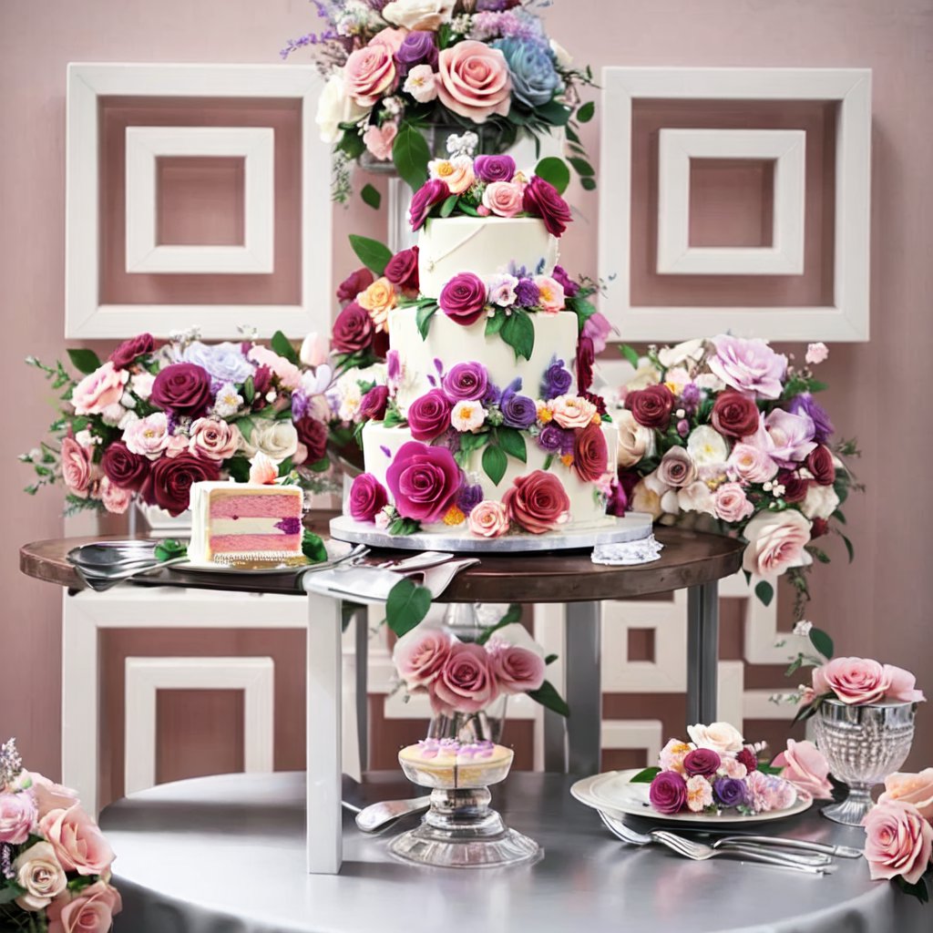 Cake and flowers QR Code